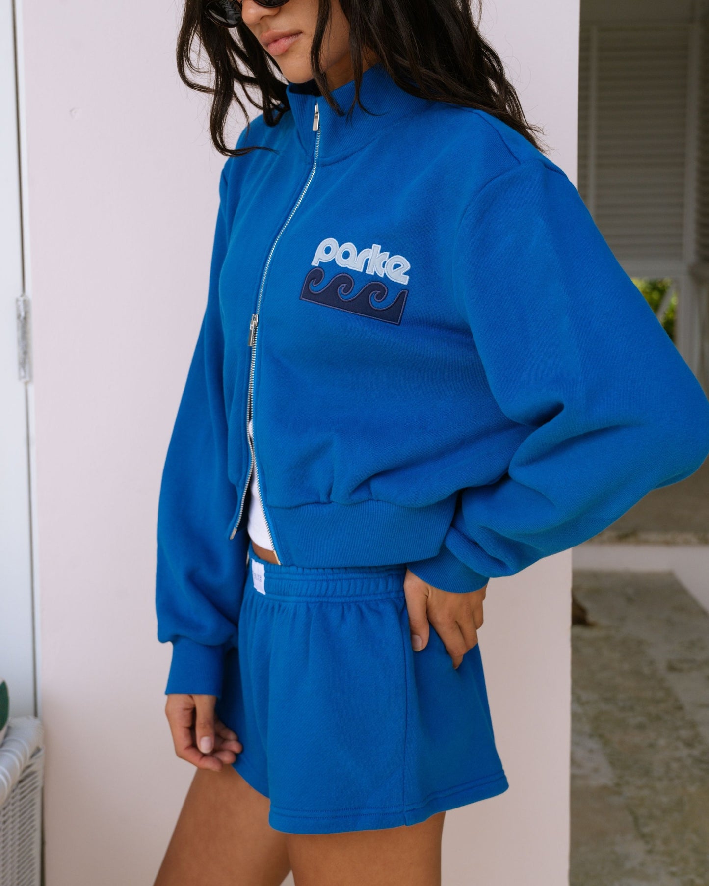 Zip Up Mockneck - Harbor