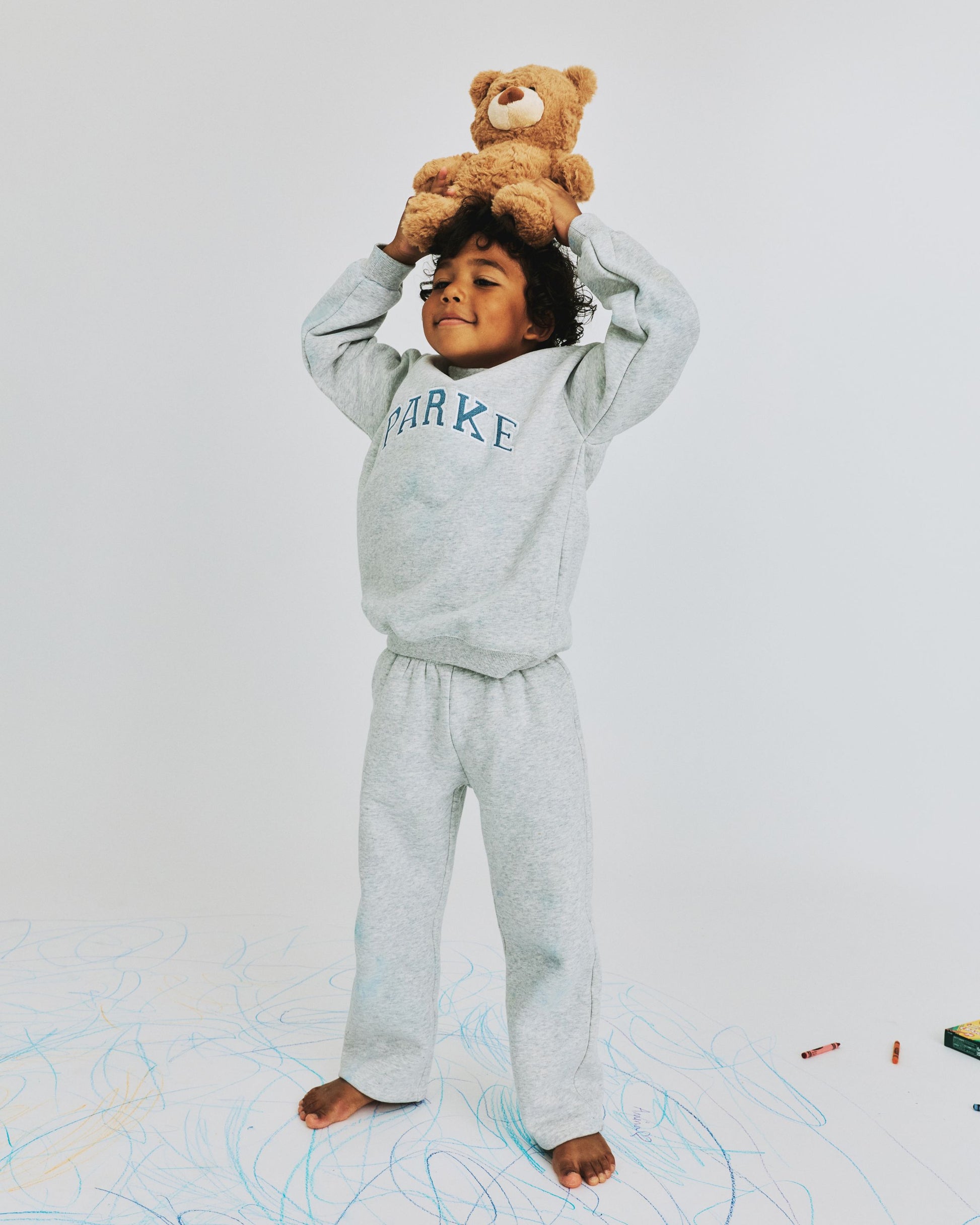Kids Varsity Mockneck - Classic Grey + Vintage