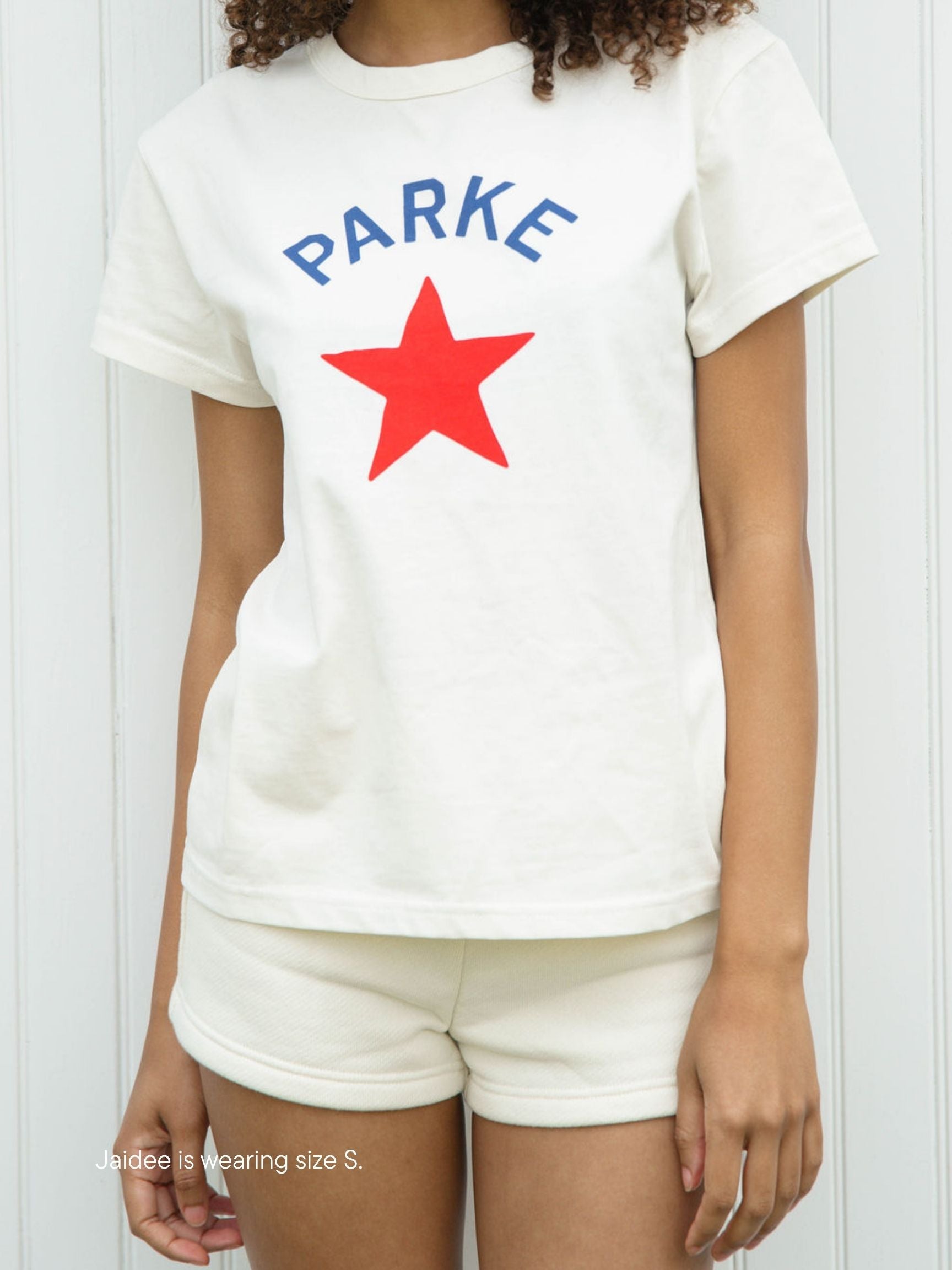 graphic tee -cream