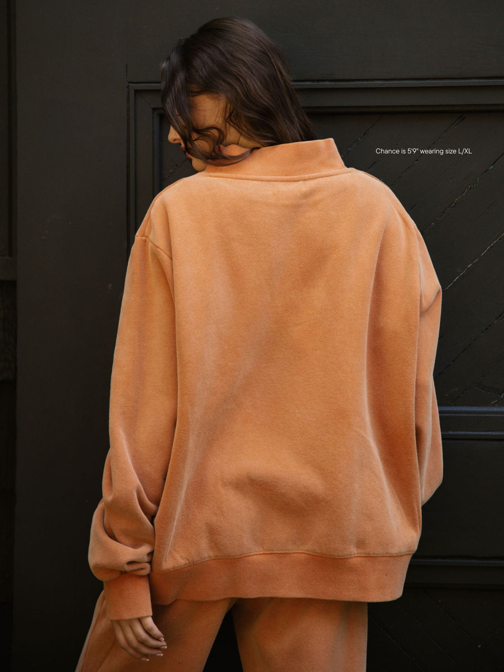 Halloween Varsity Mockneck -acid wash amber + amber