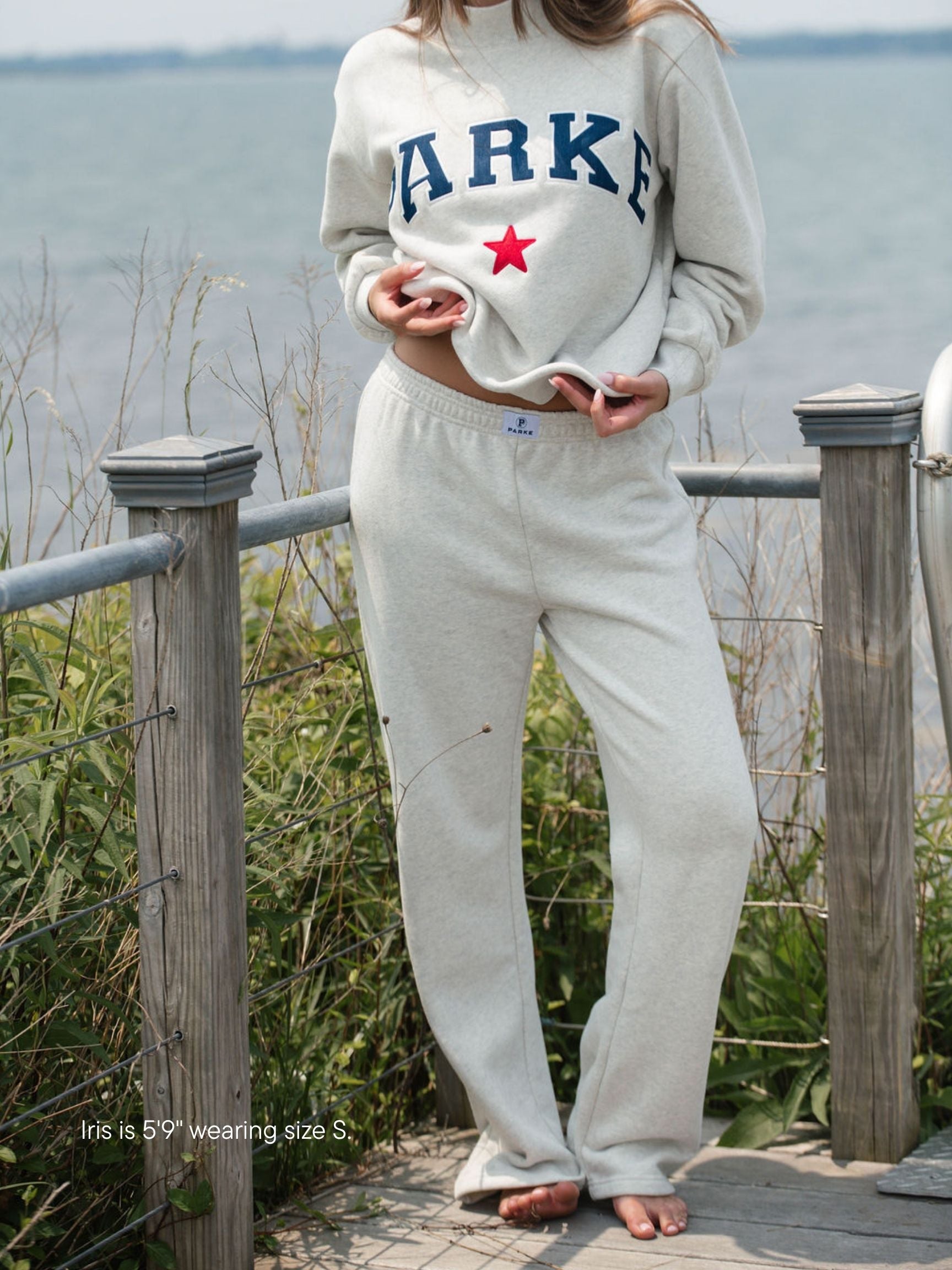 boxer sweatpants -cream