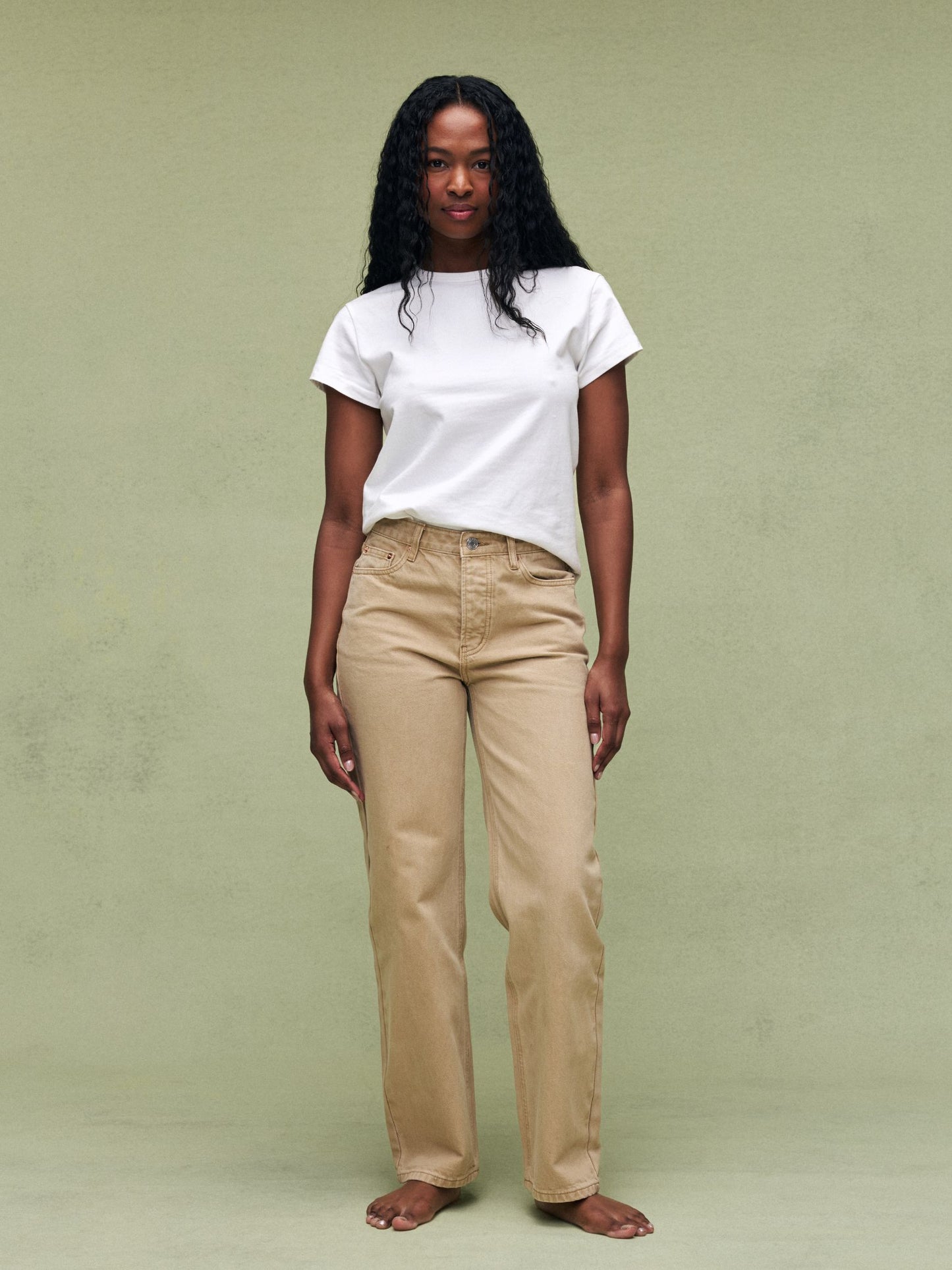 Classic Straight Jeans - Camel