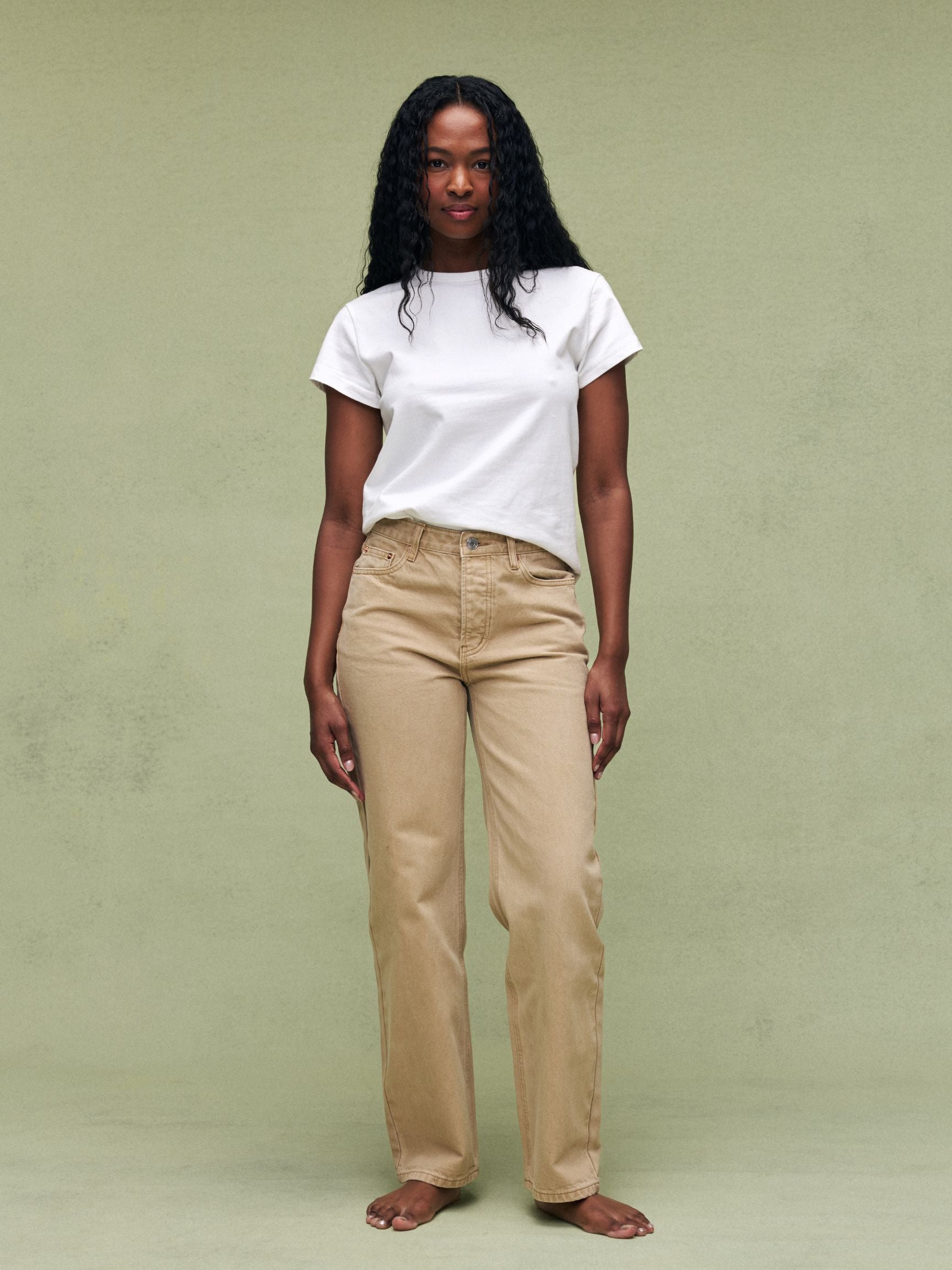 Classic Straight Jeans - Camel