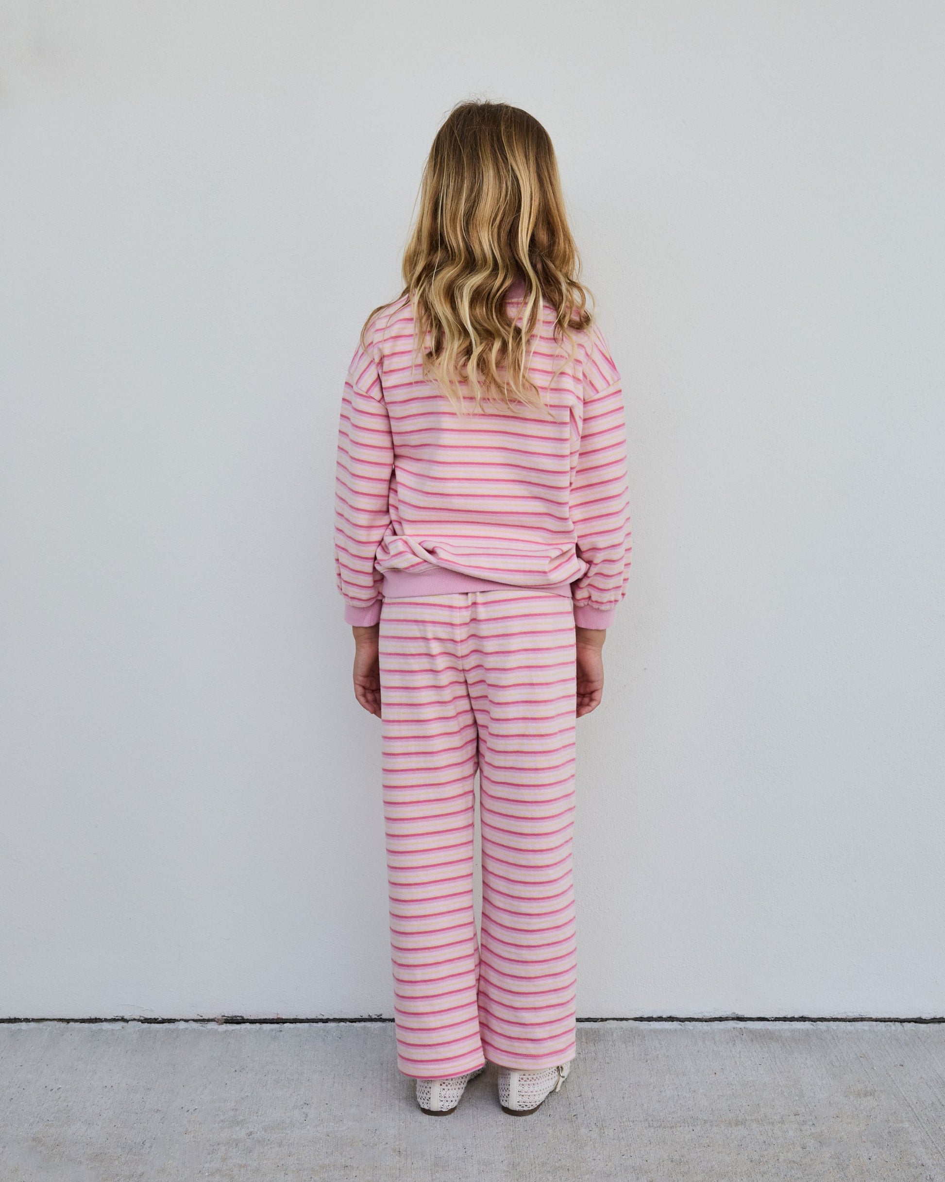 Kids Stripe Mockneck Pullover - It's A Girl Stripe