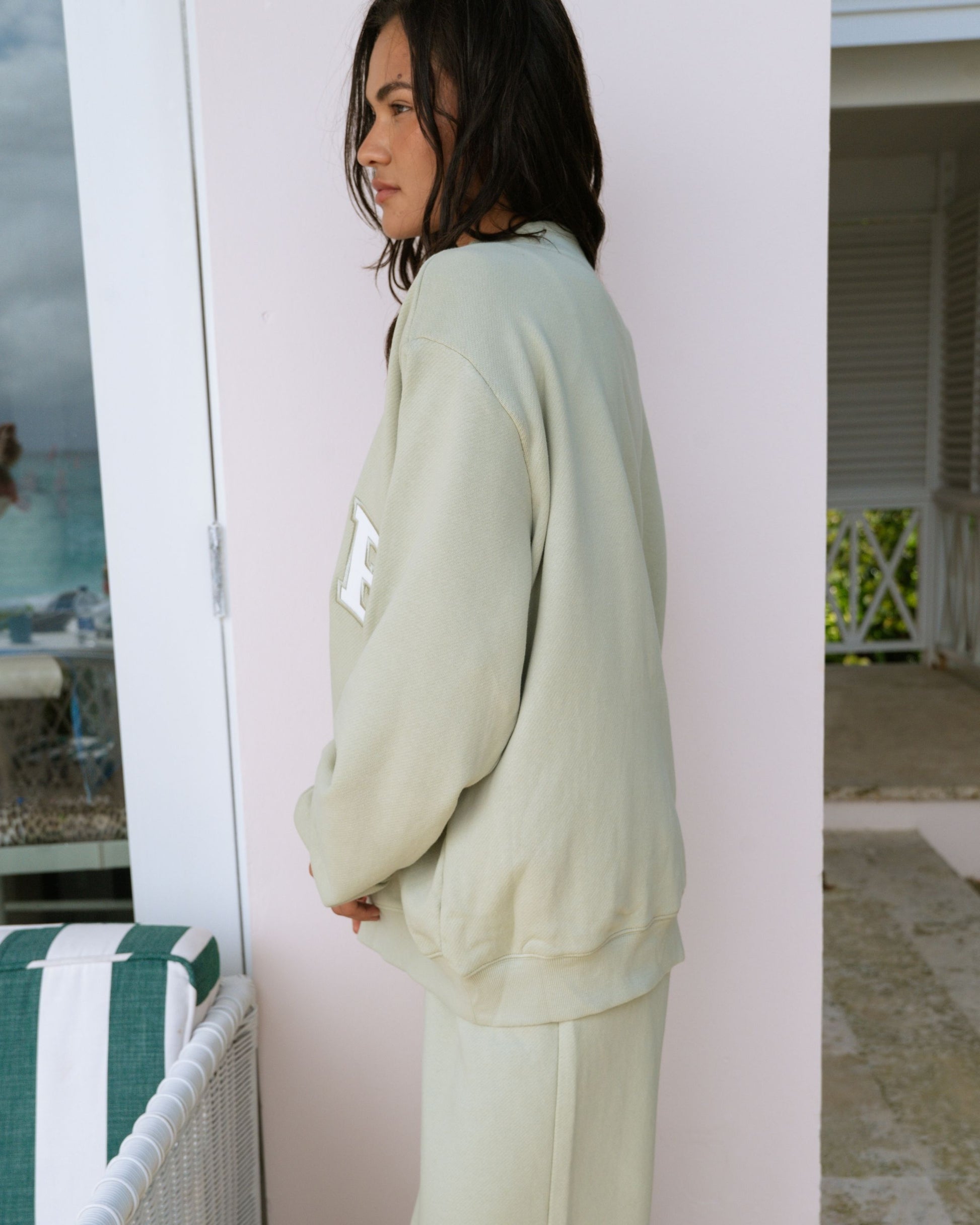 Varsity Mockneck - Seafoam