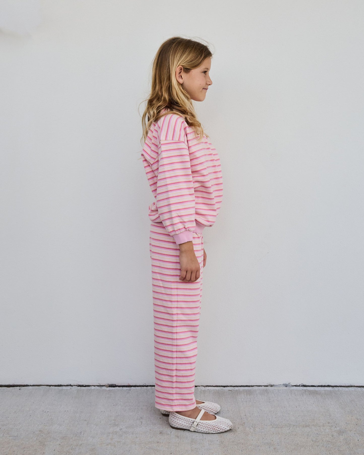 Kids Stripe Mockneck Pullover - It's A Girl Stripe