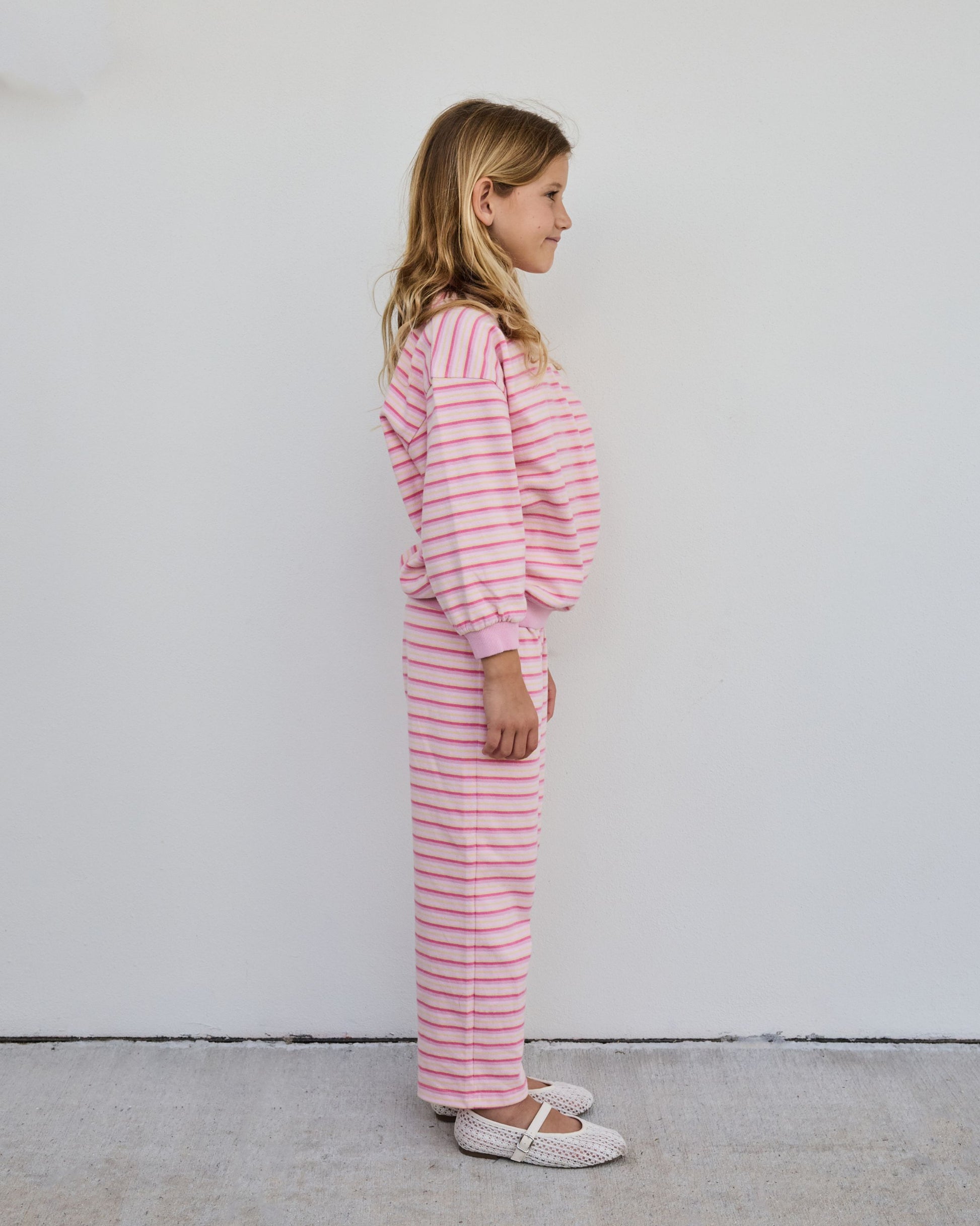 Kids Stripe Mockneck Pullover - It's A Girl Stripe