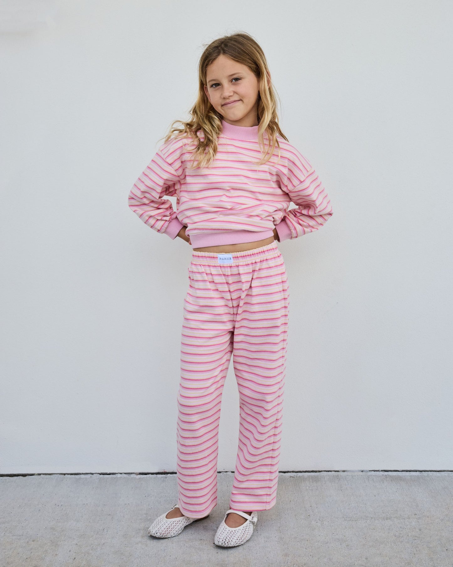 Kids Stripe Mockneck Pullover - It's A Girl Stripe