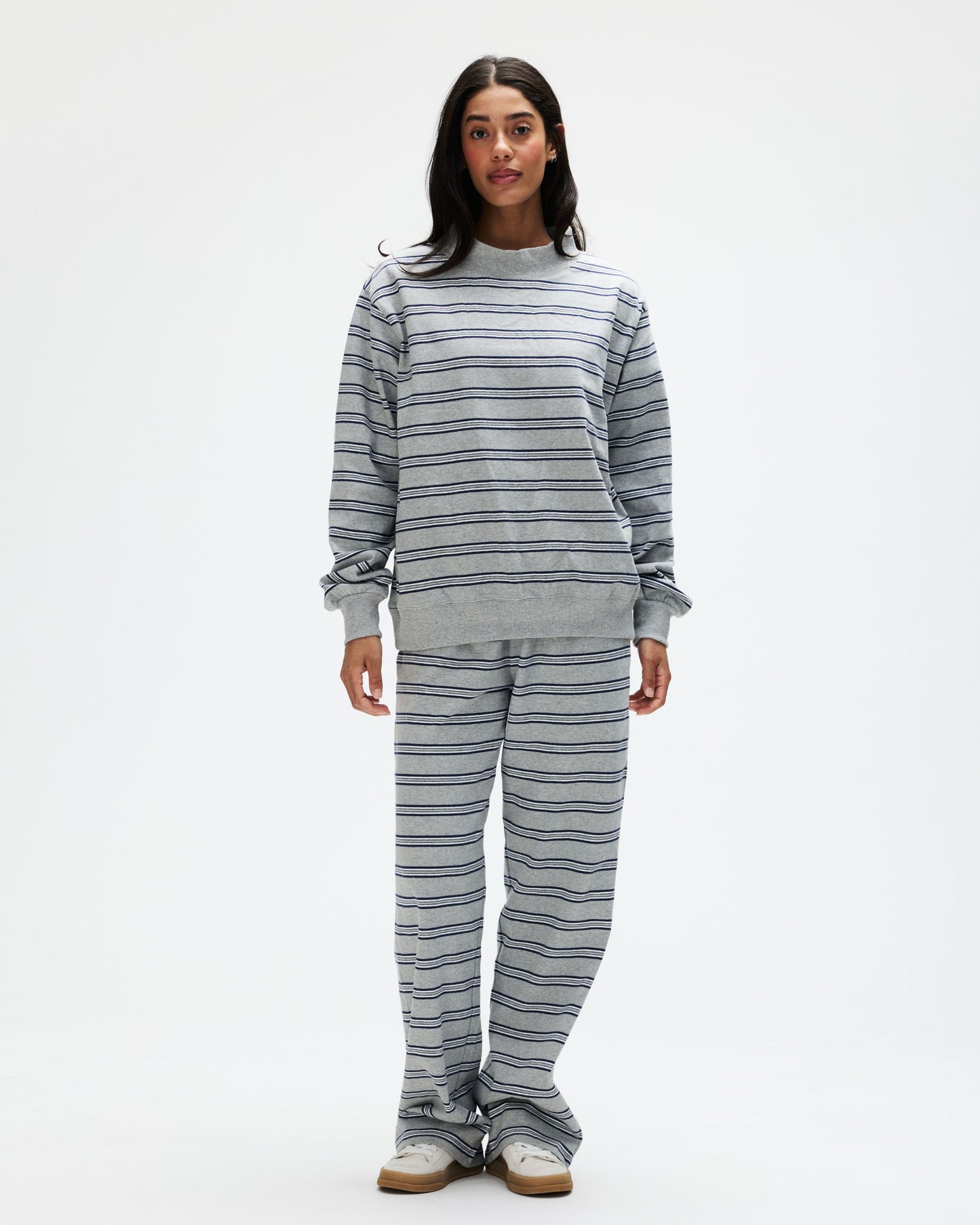 Striped Mockneck Pullover - Core Stripe