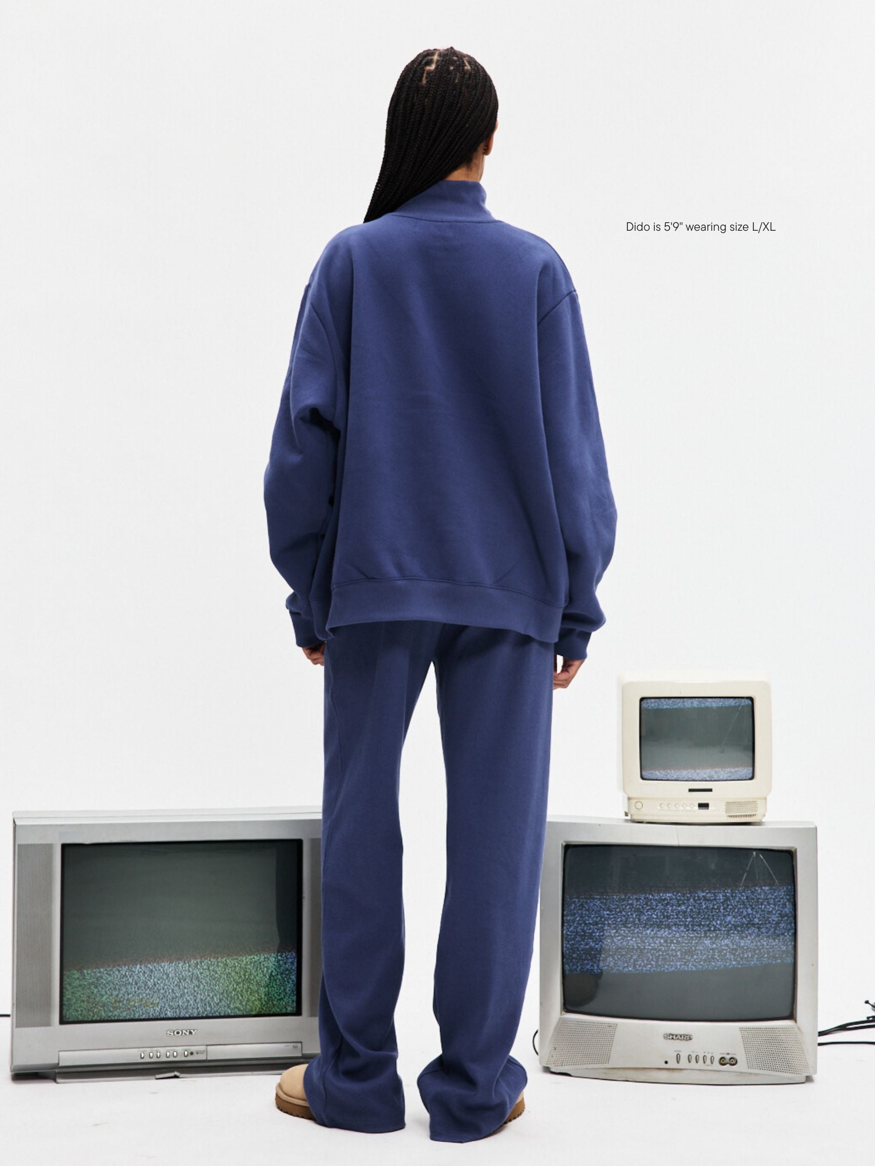 girl wearing Varsity Turtleneck -crown + white