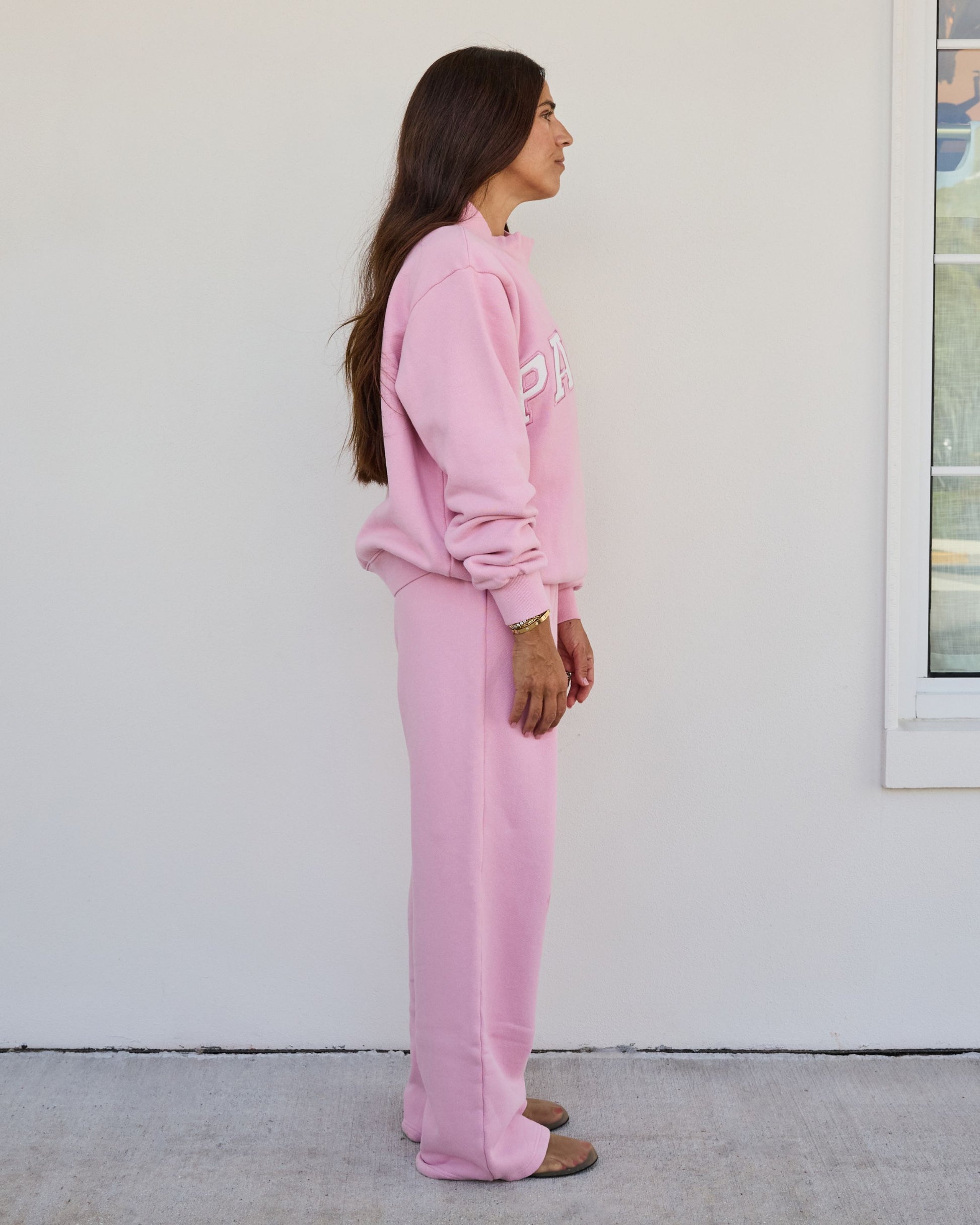 Varsity Mockneck - Fairy + White