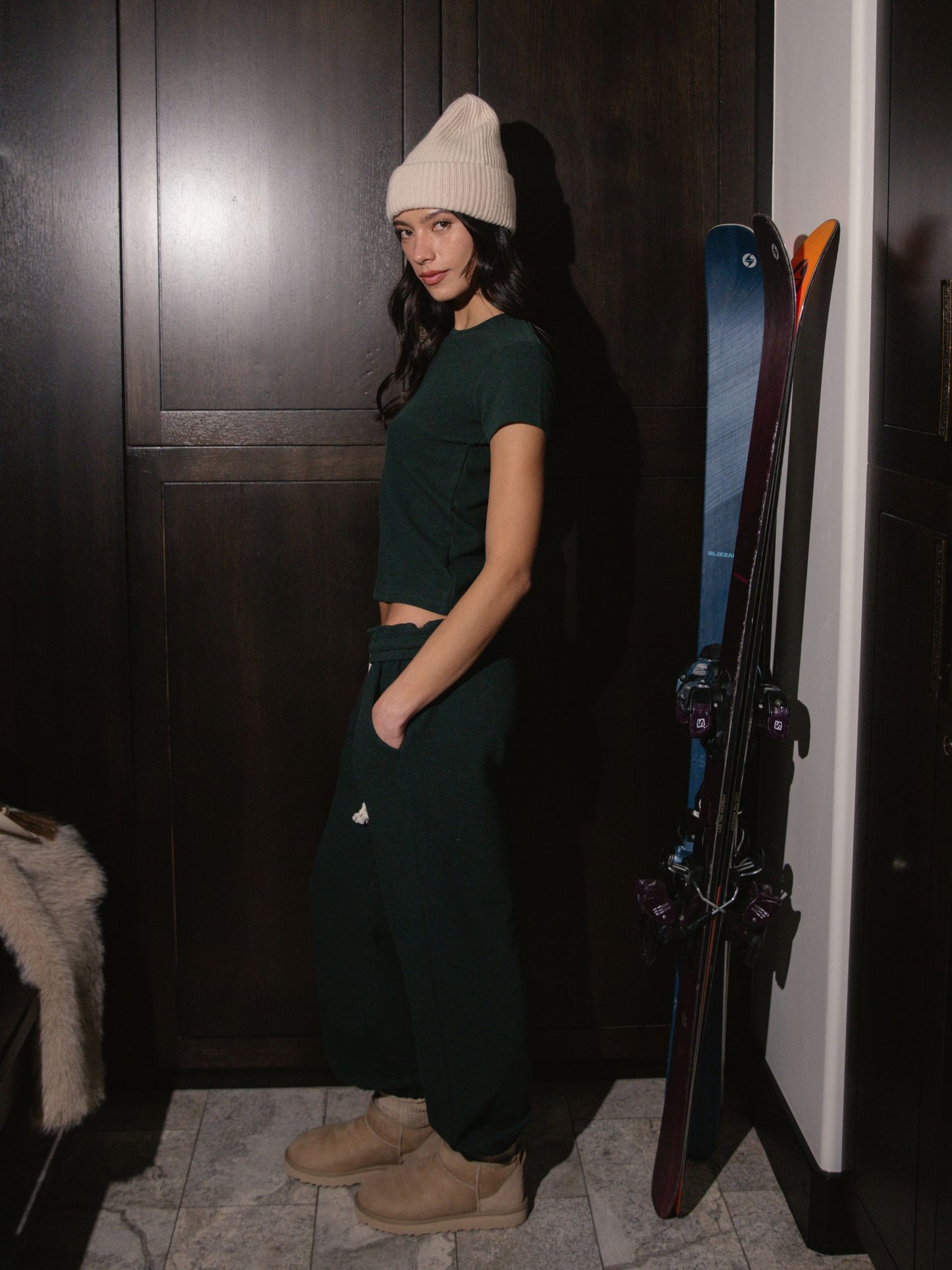 Waffle Unisex Pants - Forest