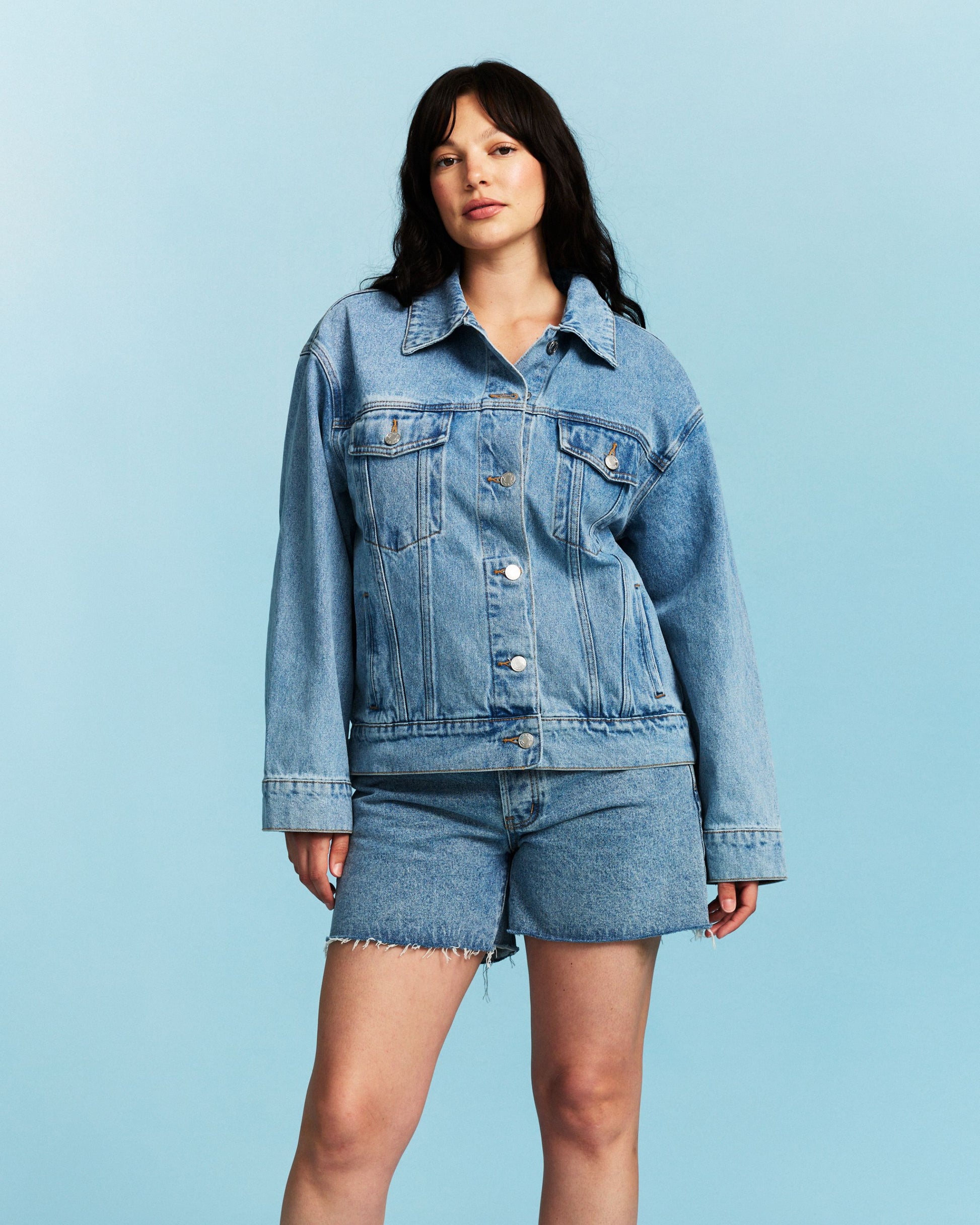 Oversized Denim Jacket - Vintage Wash