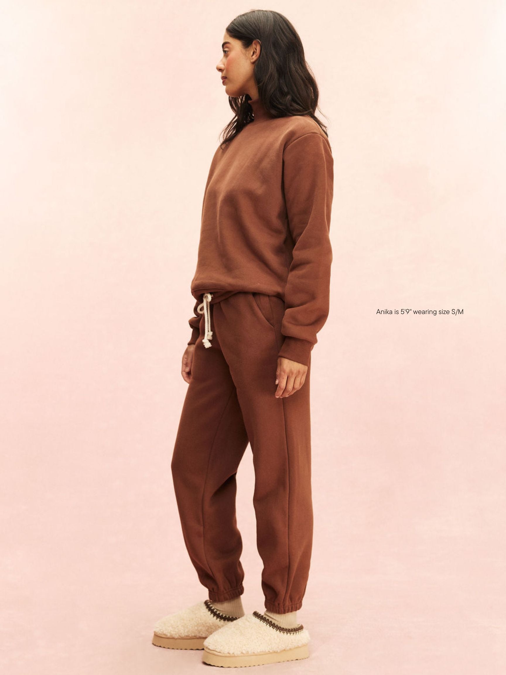 Drawstring Unisex Sweatpants - Mocha