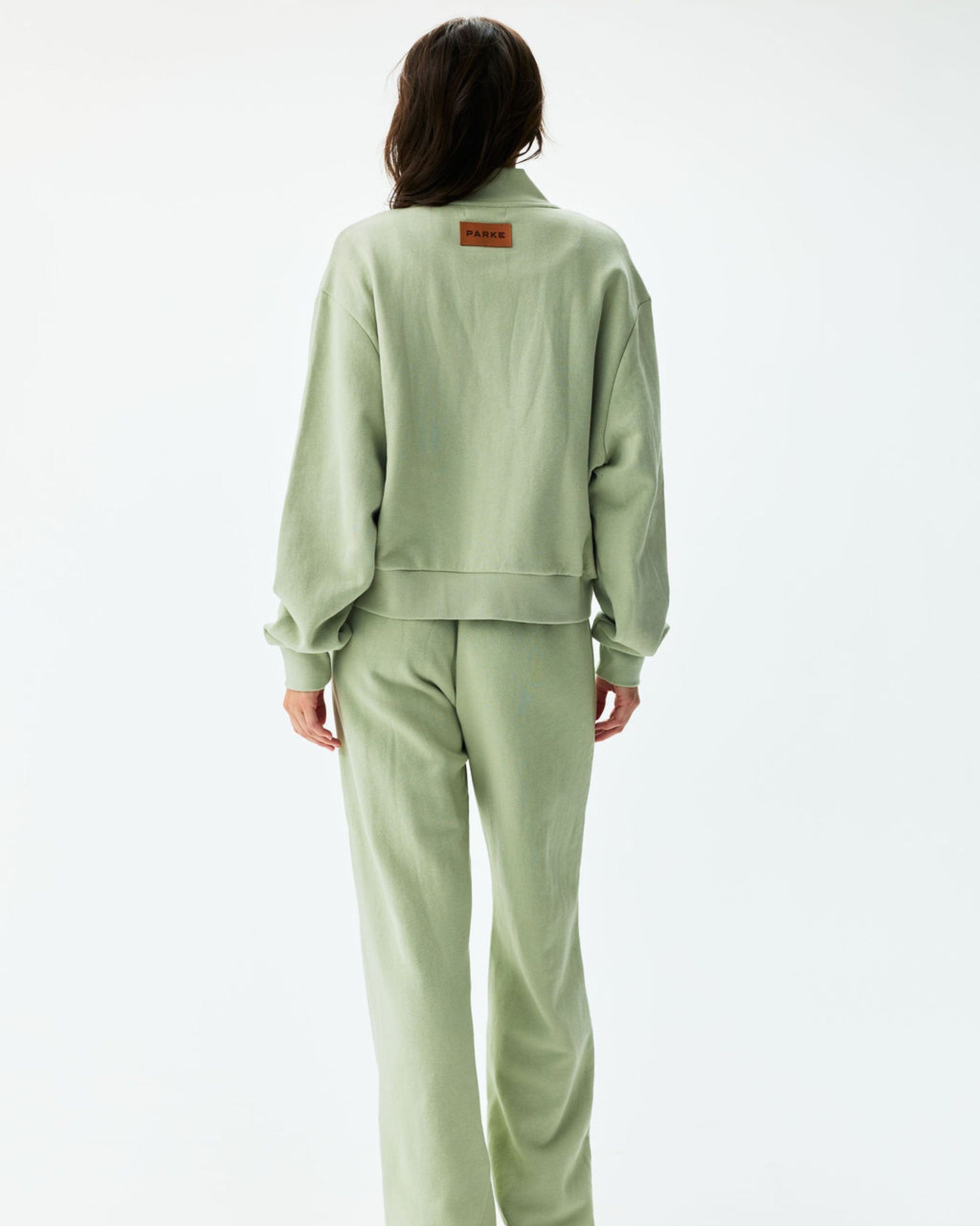 Zip Up Mockneck - Seafoam