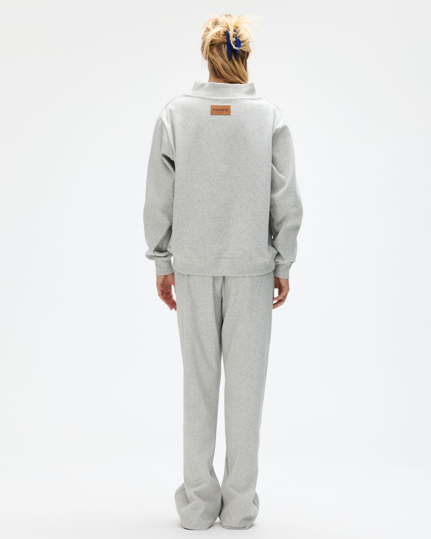 Ribbed Mockneck Pullover - Grey