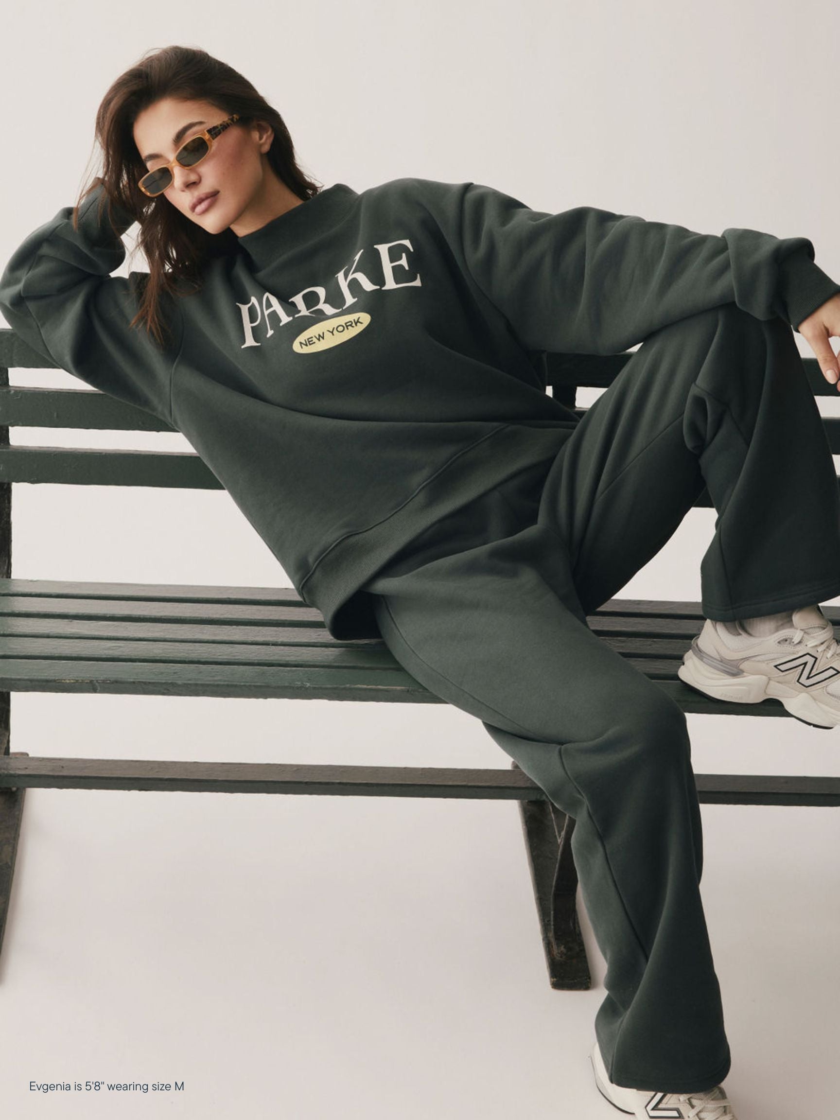 girl wearing Boxer Sweatpants -cedar