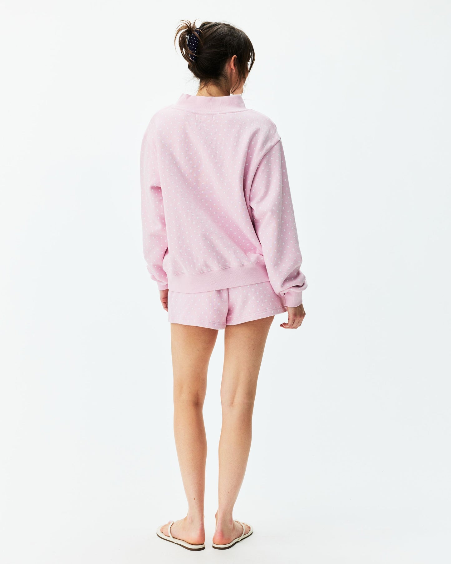 Polka Dot Varsity Mockneck - Sprinkle Polka Dot