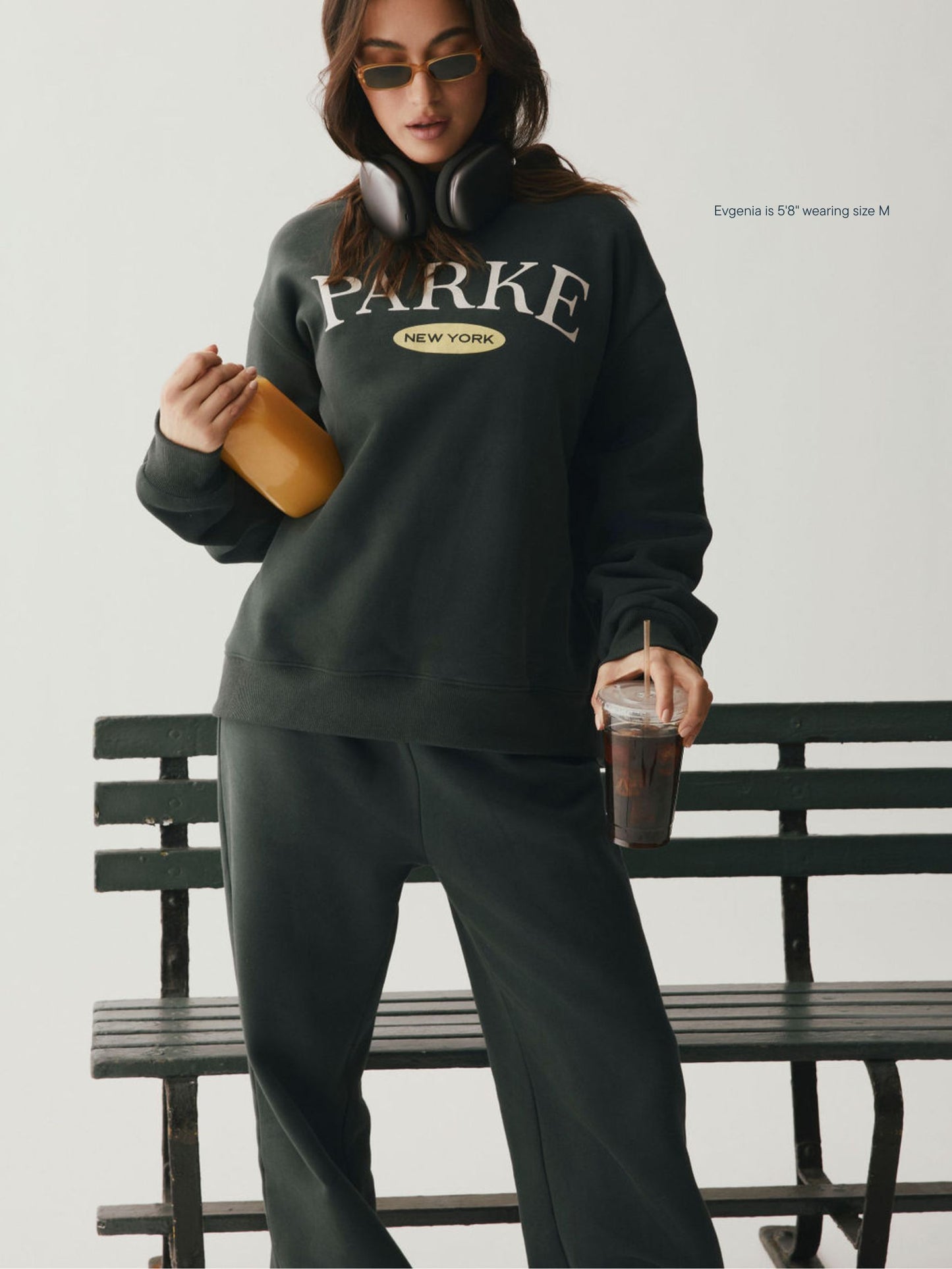 girl wearing Boxer Sweatpants -cedar