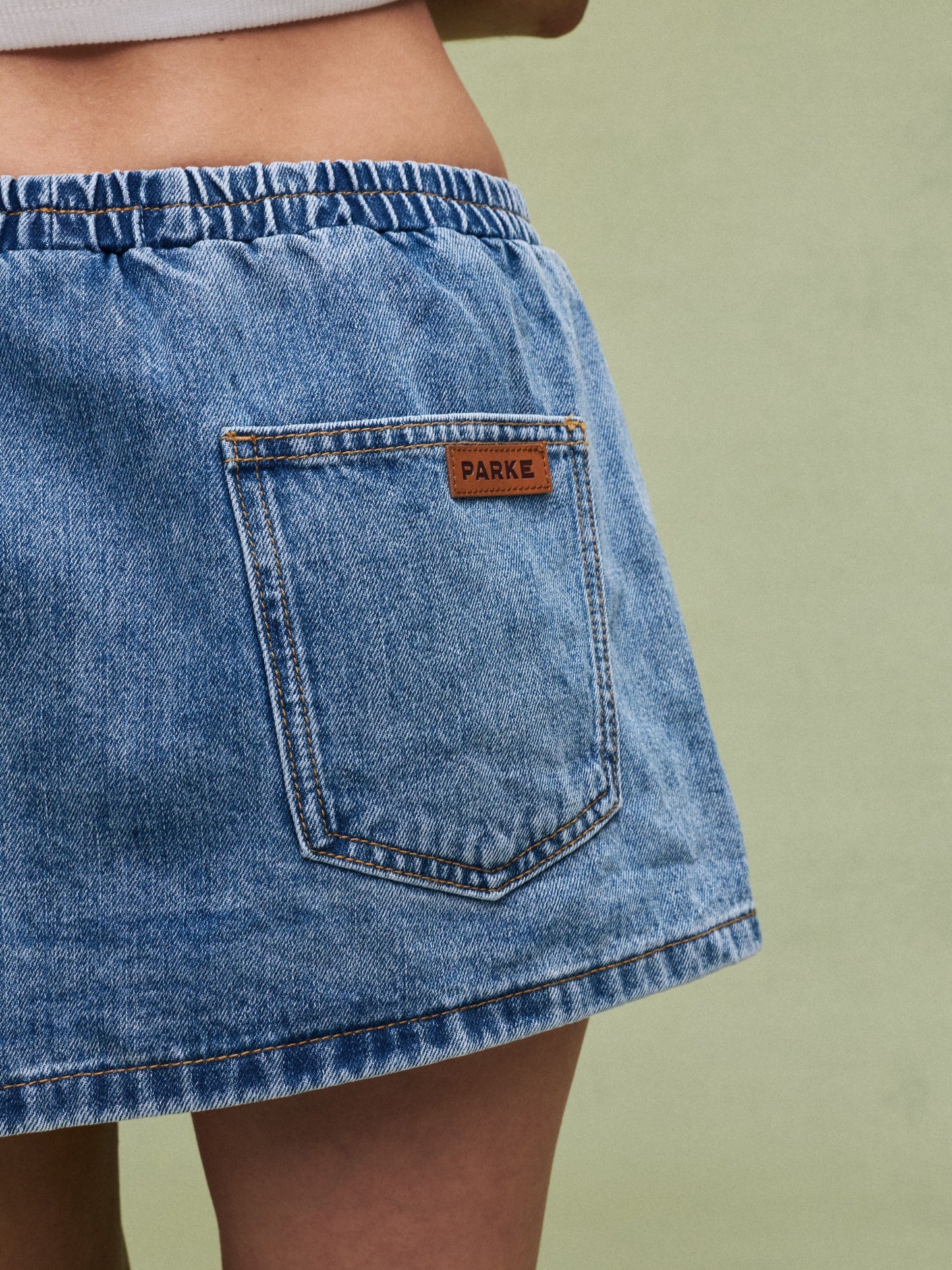 Elastic Mini Skirt - Vintage Wash