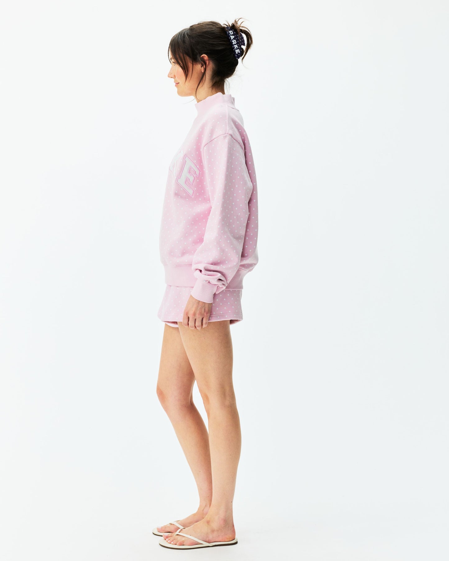 Polka Dot Varsity Mockneck - Sprinkle Polka Dot