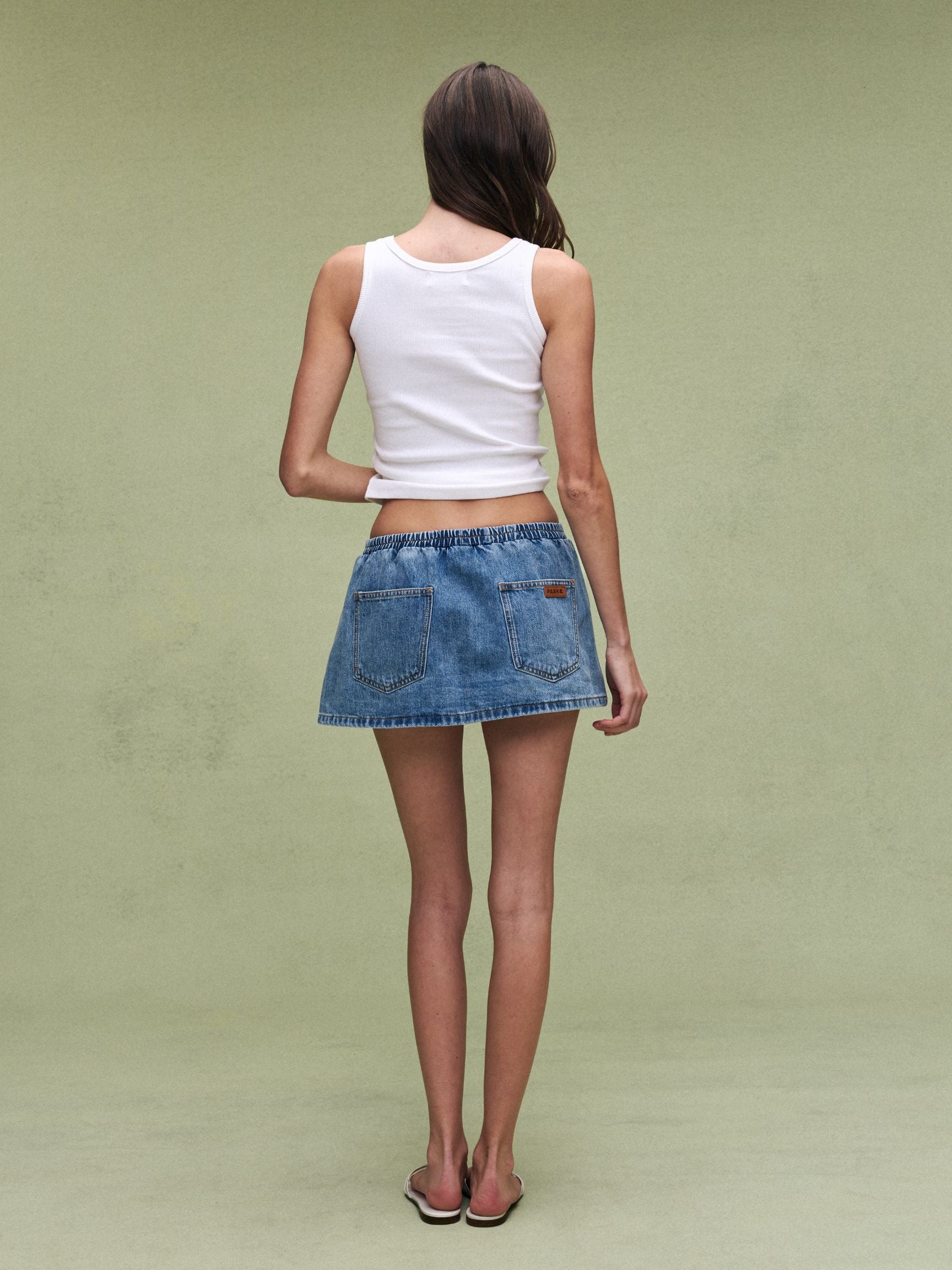 Elastic Mini Skirt - Vintage Wash