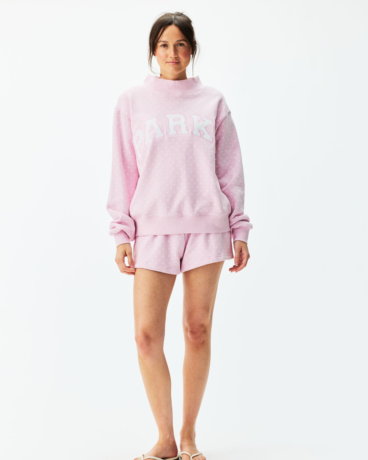 Polka Dot Varsity Mockneck - Sprinkle Polka Dot