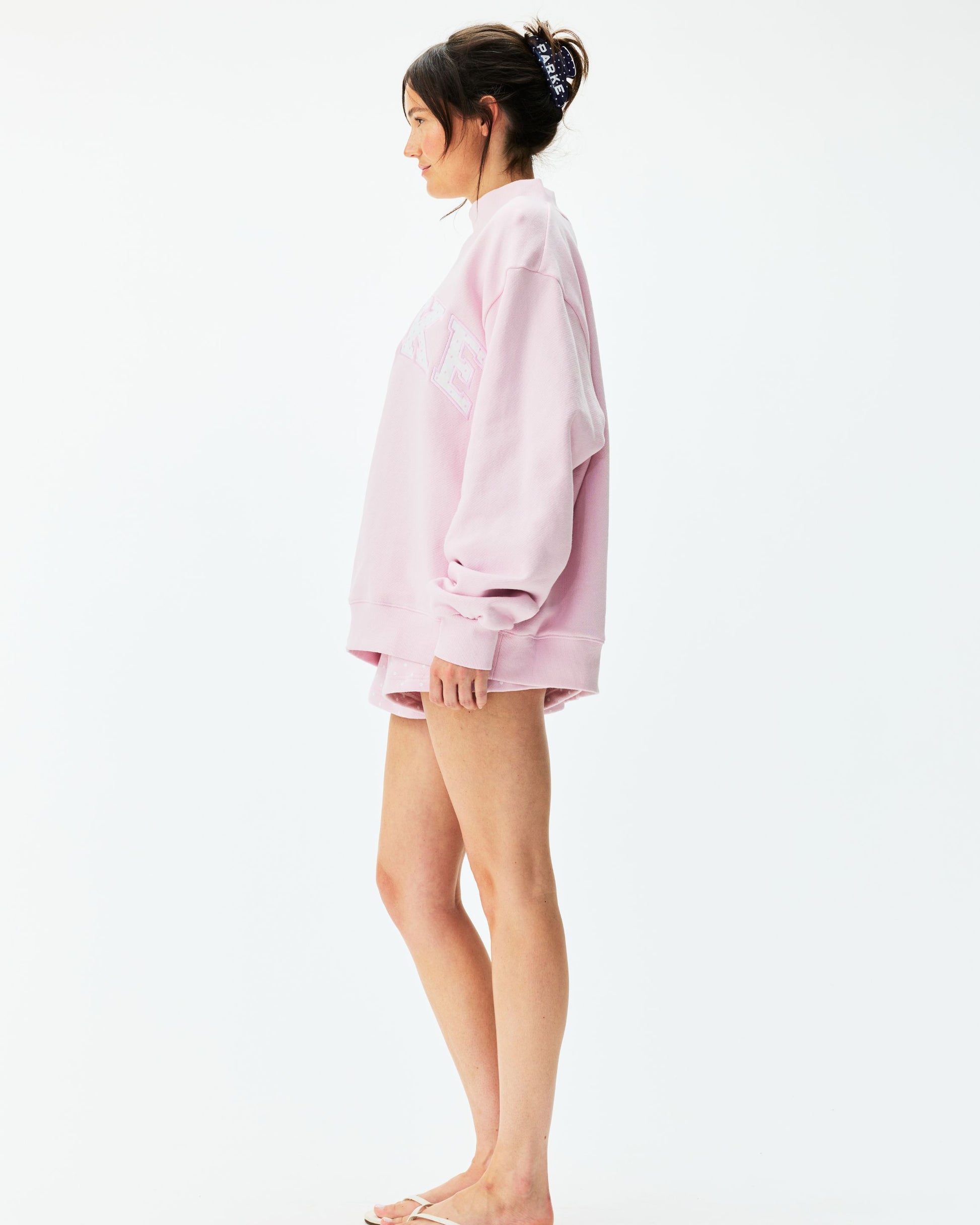 Polka Dot Letter Varsity Mockneck - Sprinkle