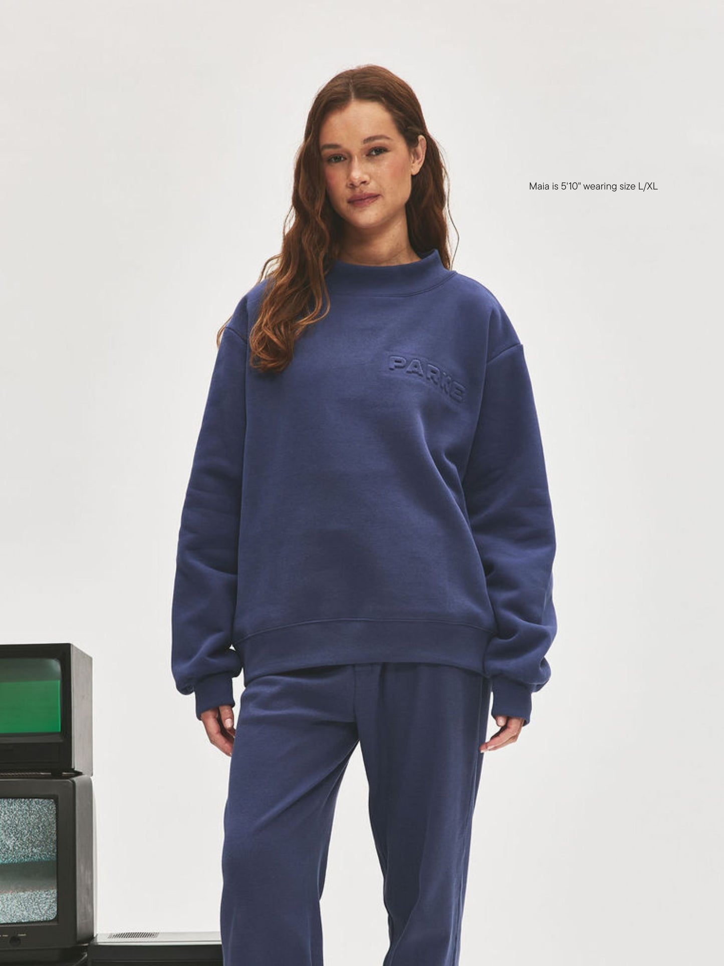 girl wearing Embossed Mockneck -crown