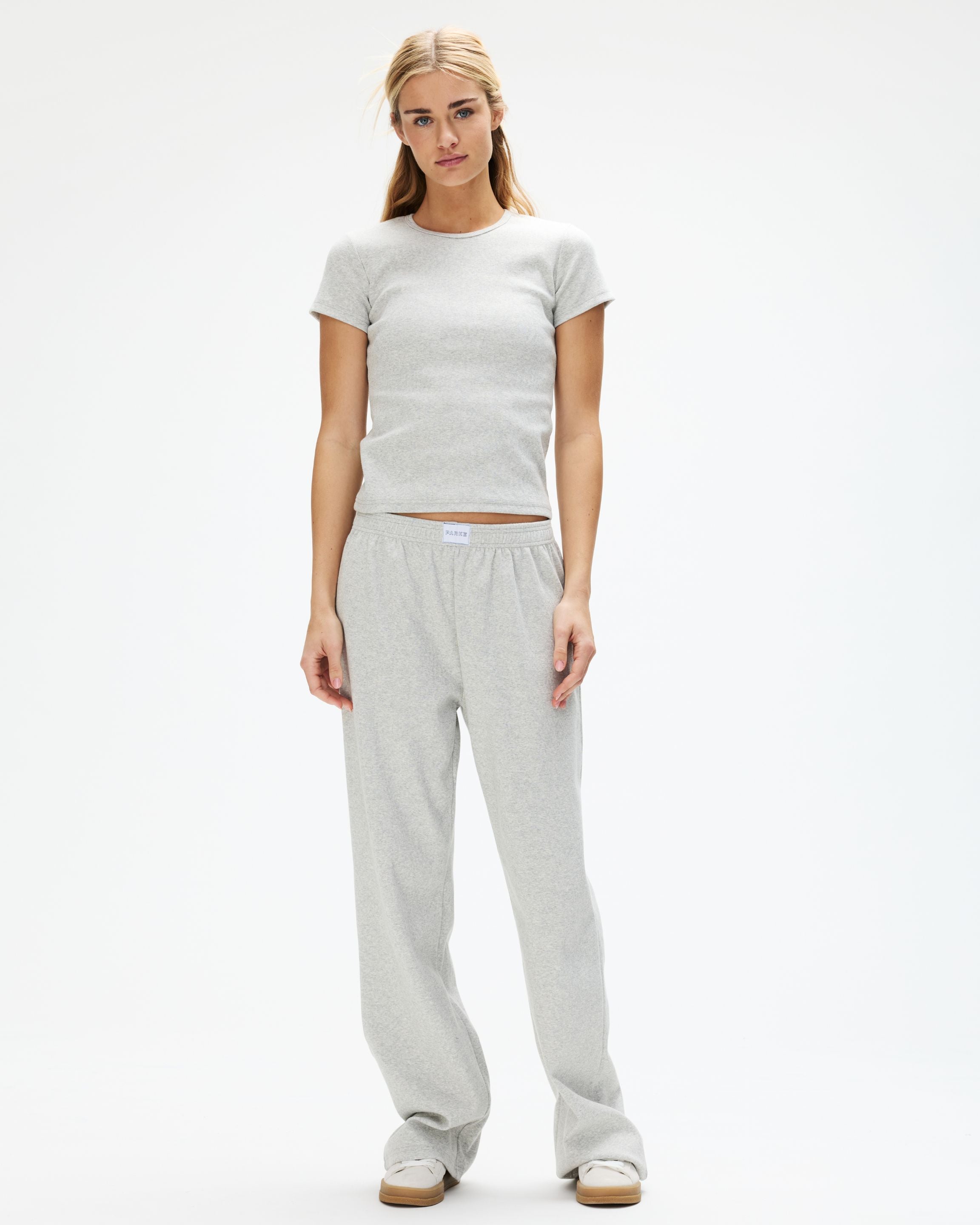Ribbed Cotton Boxer Pant - Grey – PARKE