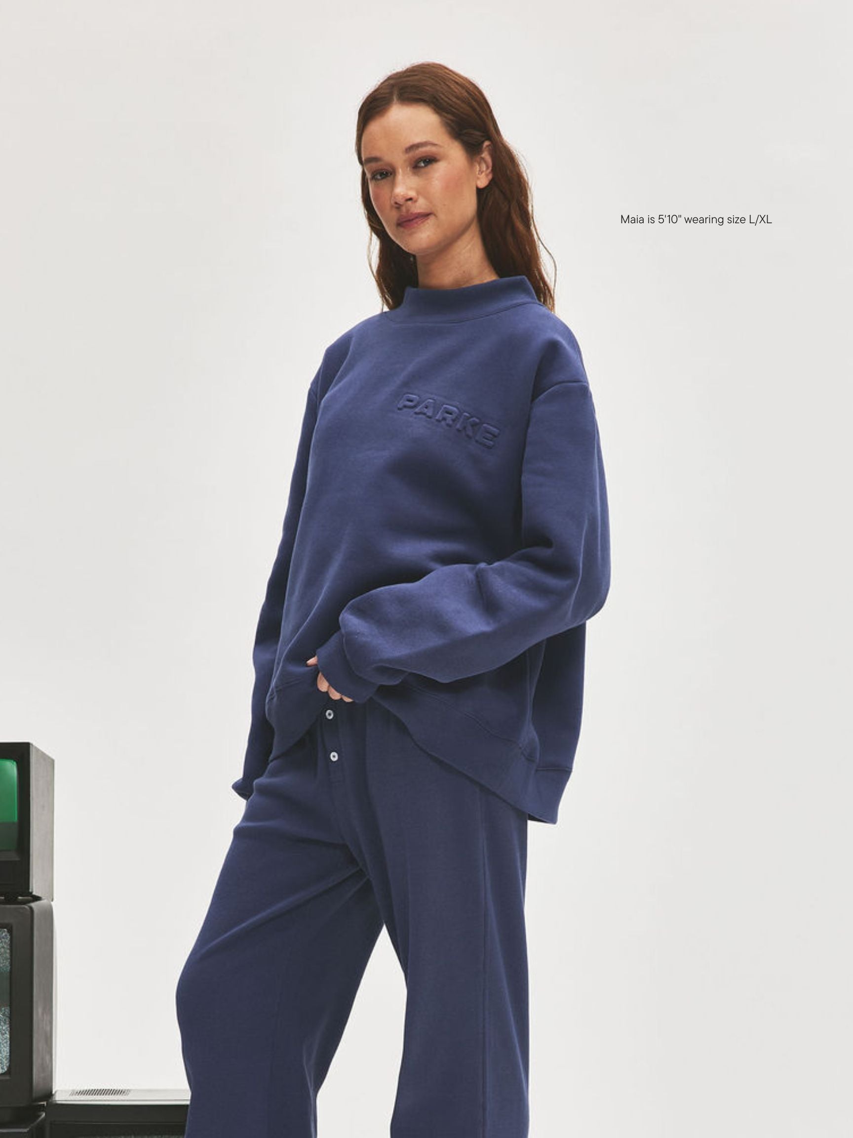 girl wearing Embossed Mockneck -crown