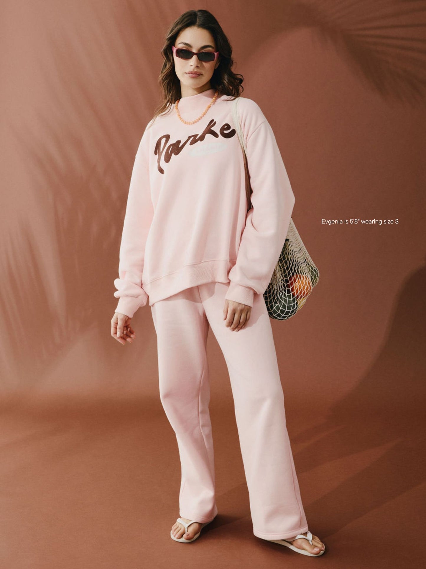 girl wearing Boxer Sweatpants -taffy