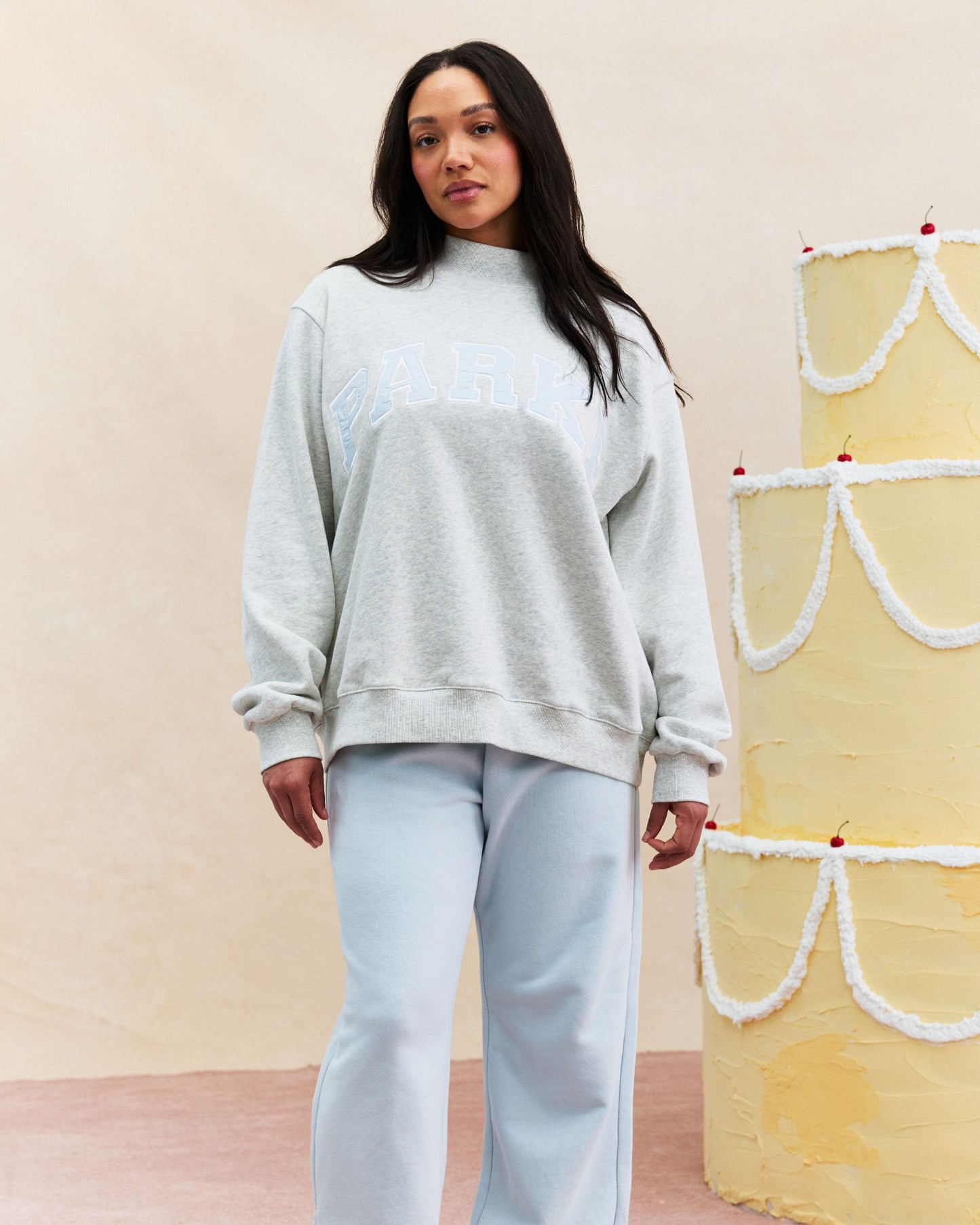 Varsity Mockneck - Sugar