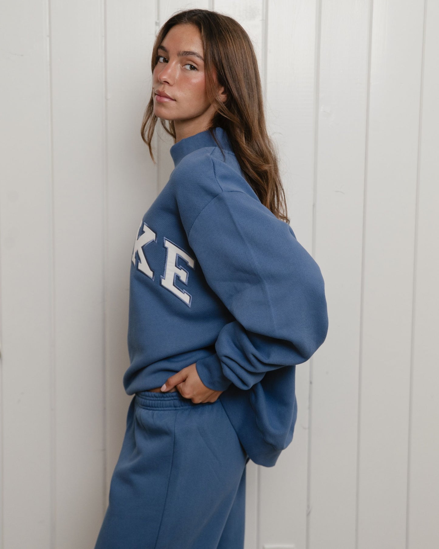 Varsity Mockneck - Washed Indigo