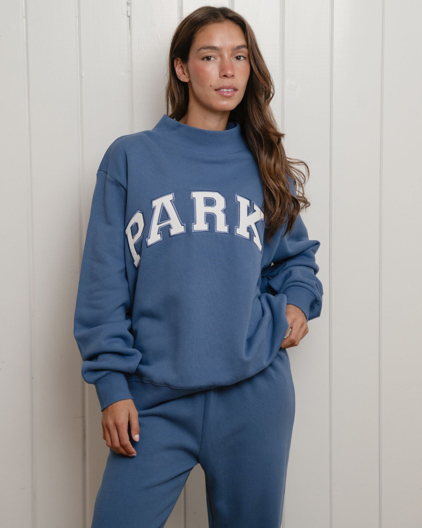 Varsity Mockneck - Washed Indigo
