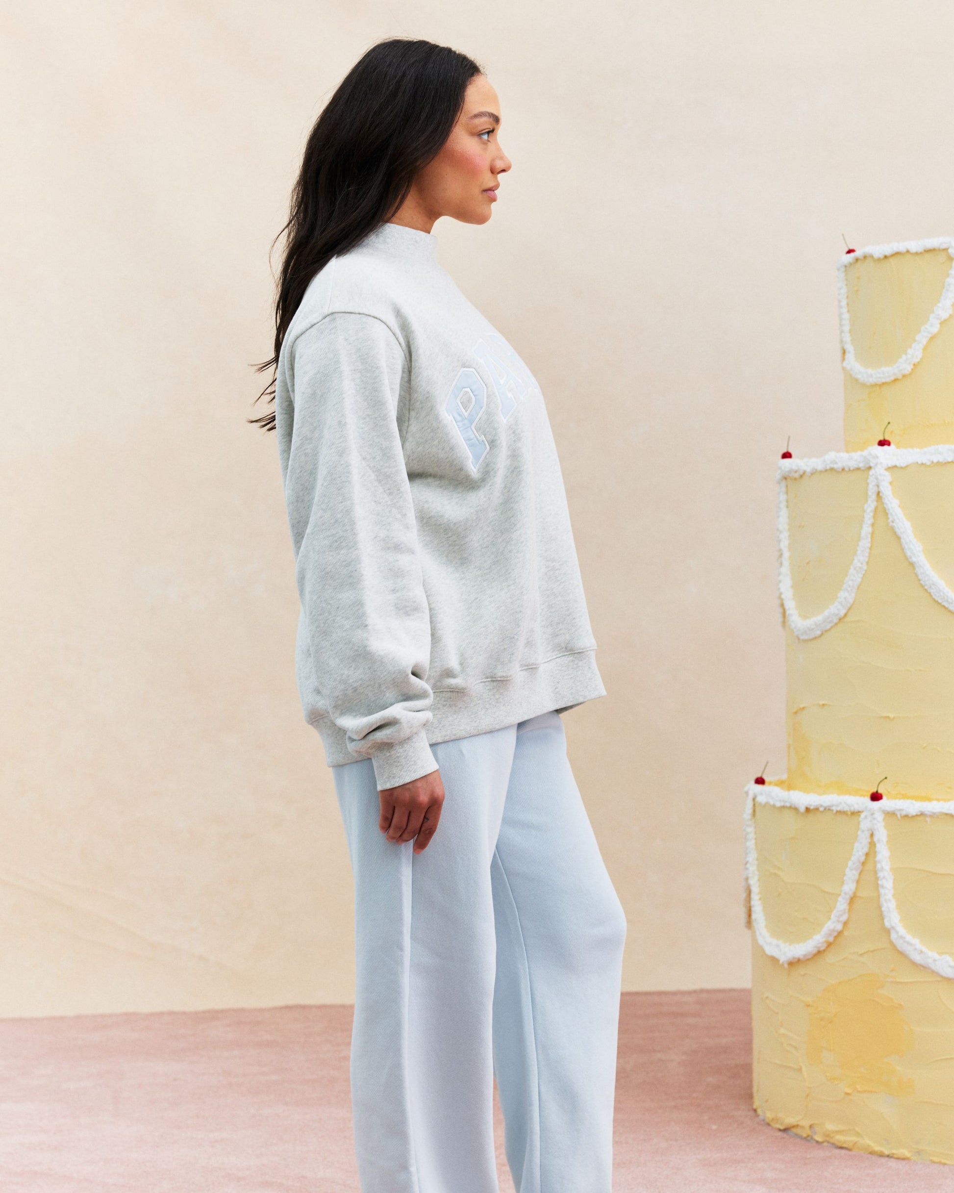 Varsity Mockneck - Sugar