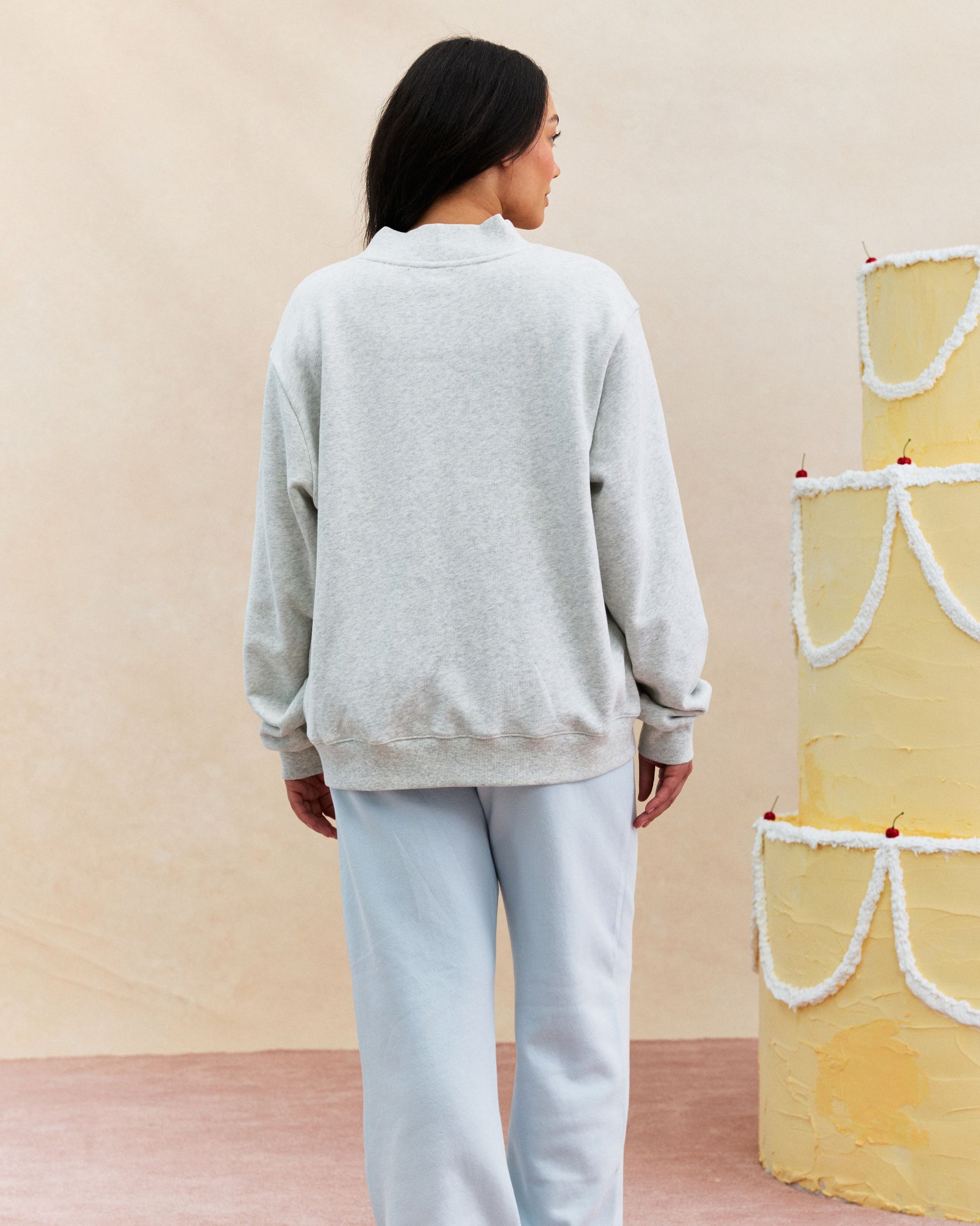 Varsity Mockneck - Sugar