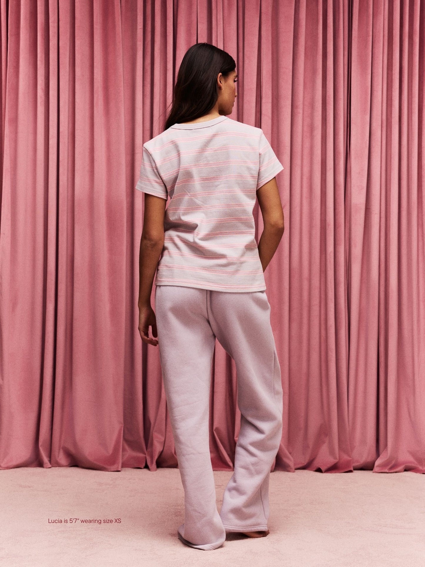 girl wearing Striped T-Shirt -darling stripe