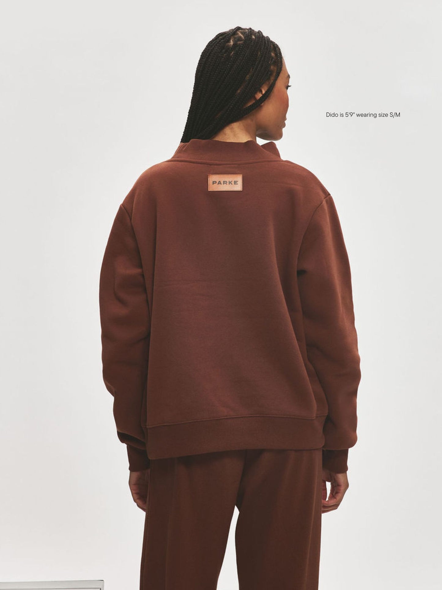 girl wearing Classic Mockneck -mocha