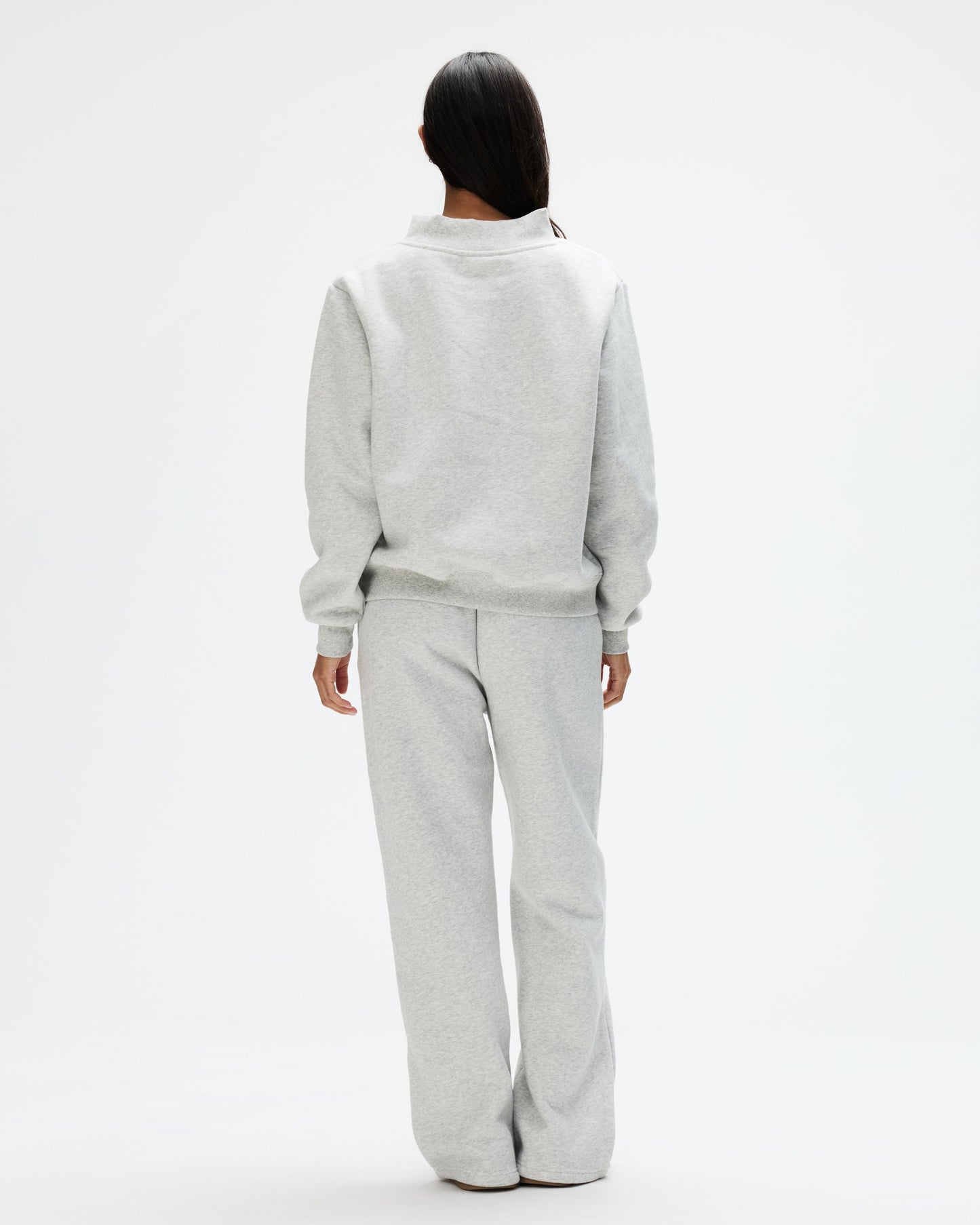 Vintage Denim Varsity Mockneck - Classic Grey + Vintage Denim