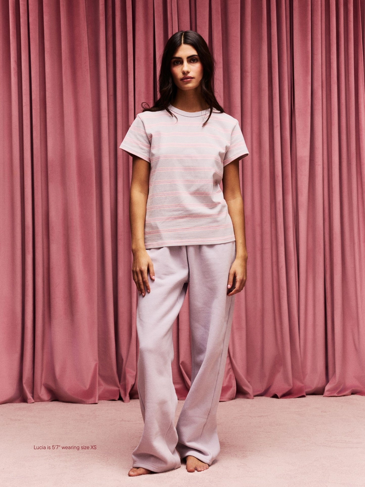 girl wearing Striped T-Shirt -darling stripe