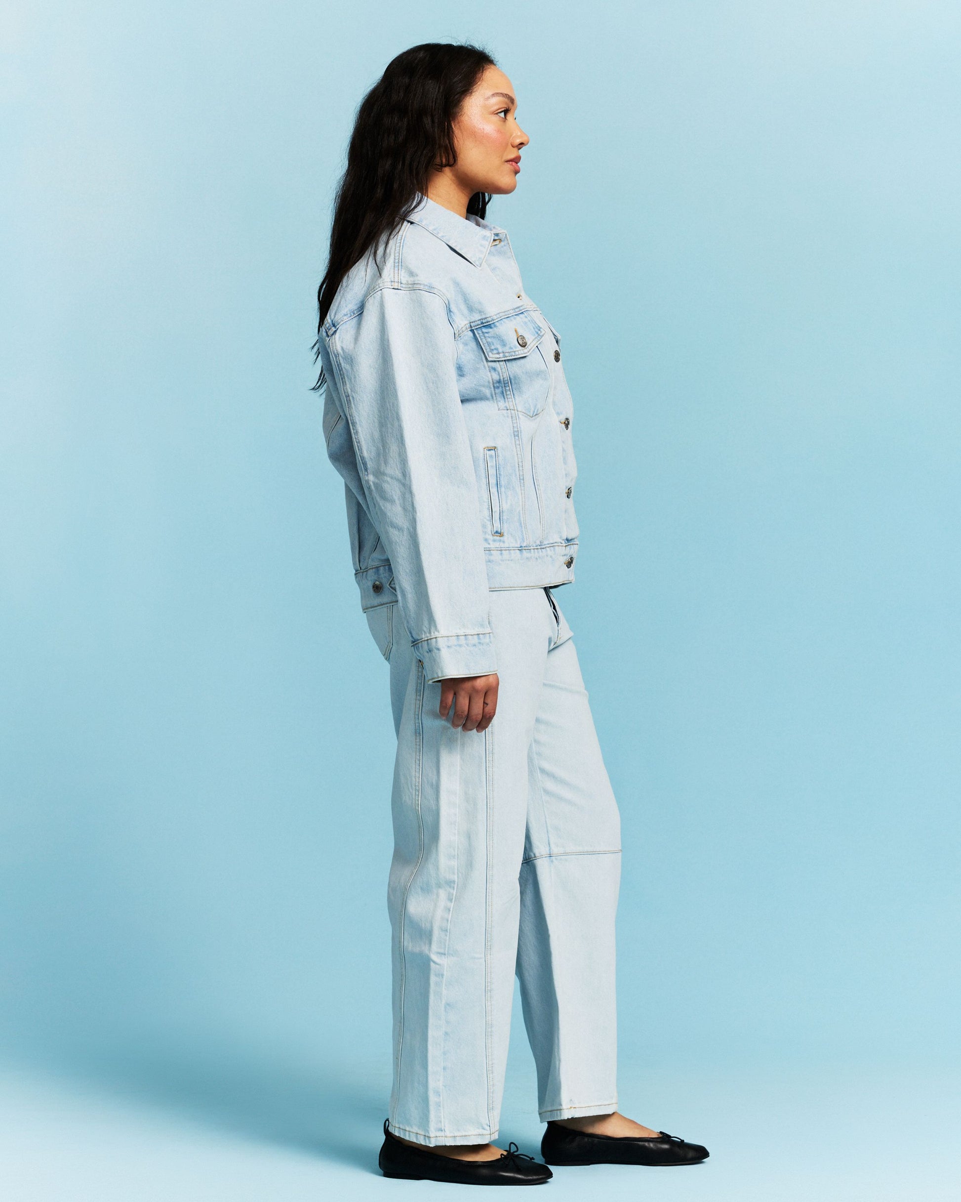 Oversized Denim Jacket - Light Wash
