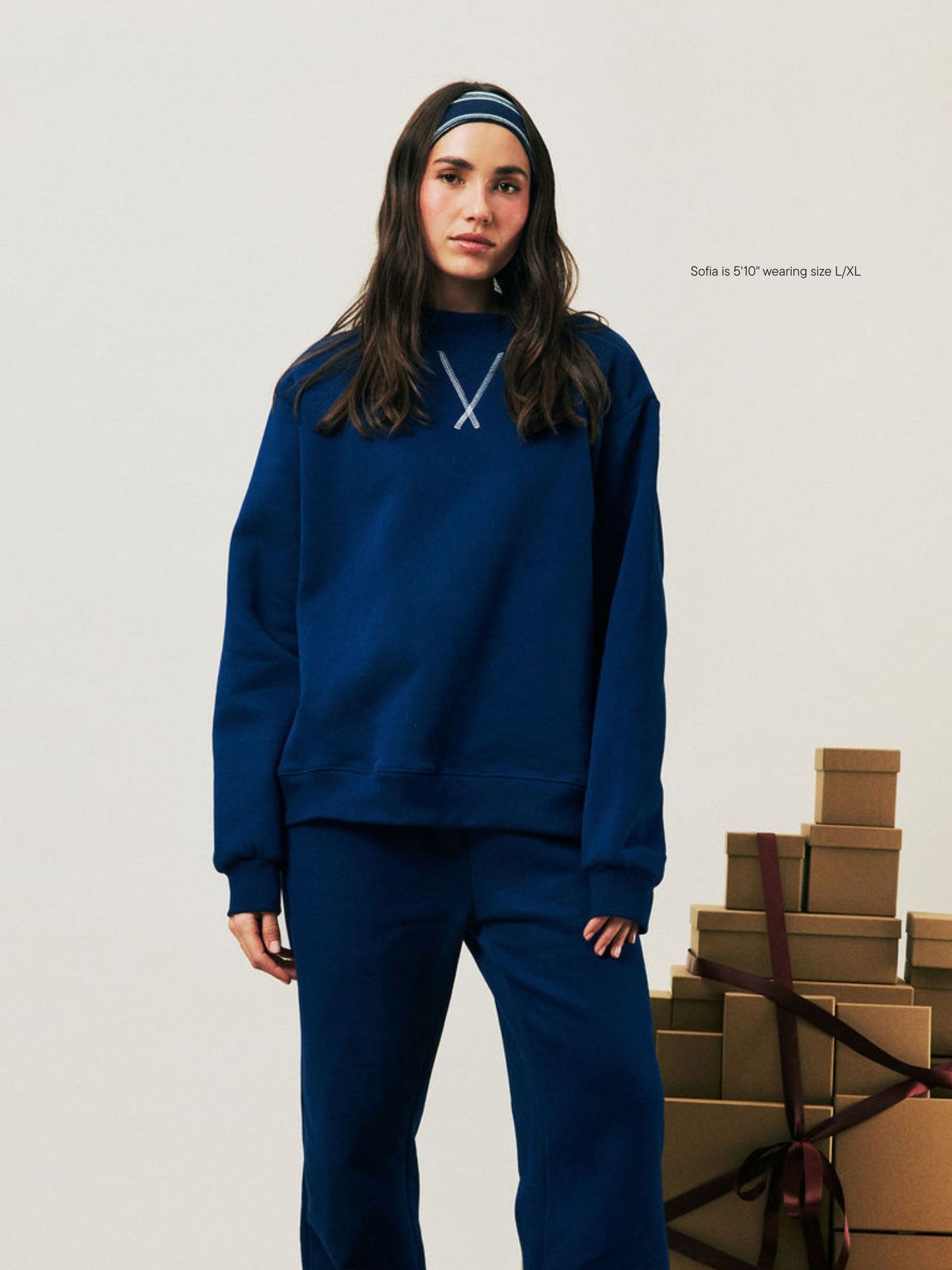 girl wearing Holiday Classic Mockneck -winter berry 