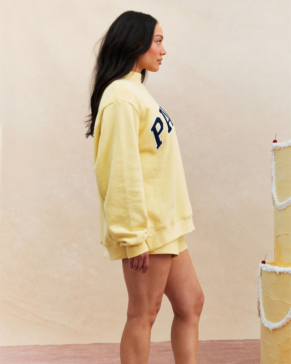 Varsity Mockneck - Cake Batter