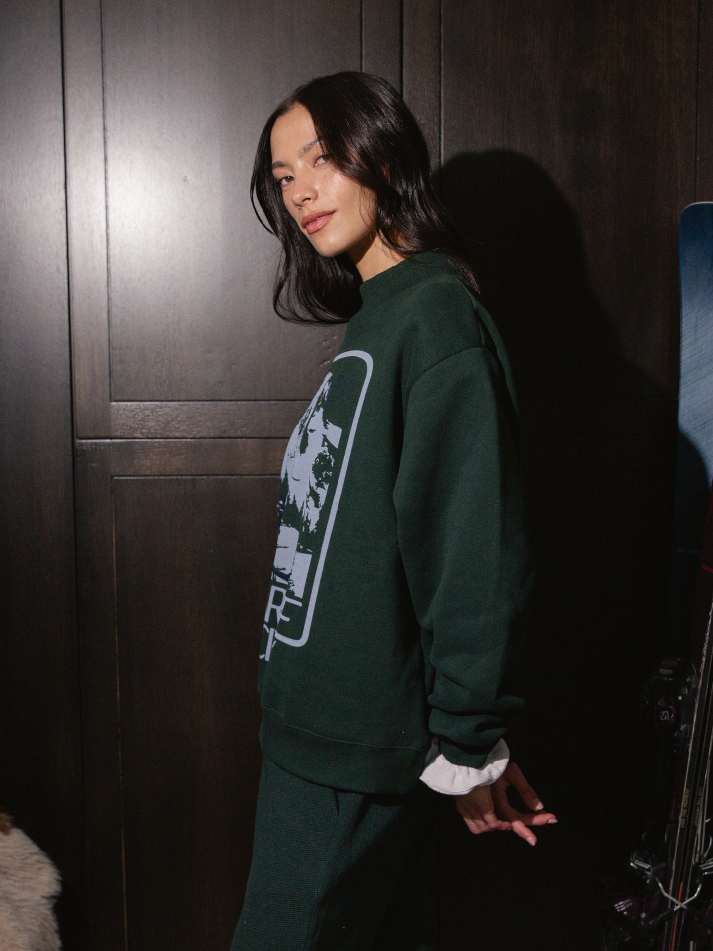 Parke Sport Graphic Mockneck - Forest