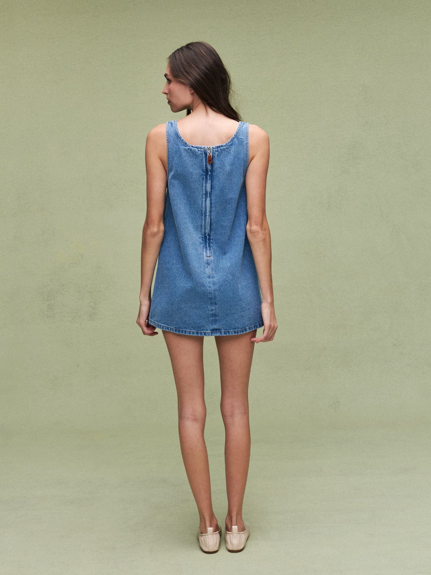 Denim Mini Dress - Vintage Wash