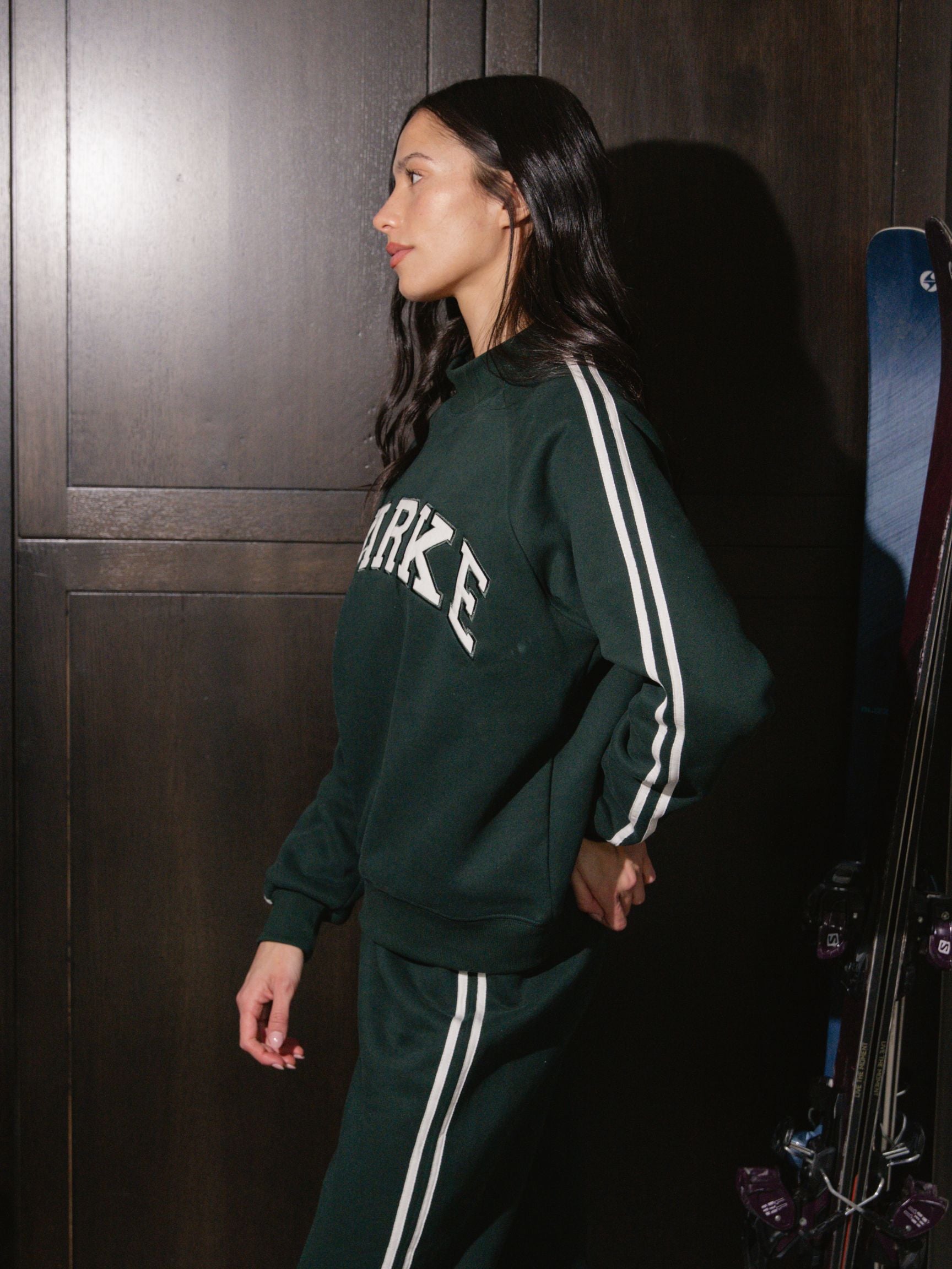 Sport Stripe Mockneck - Forest – PARKE