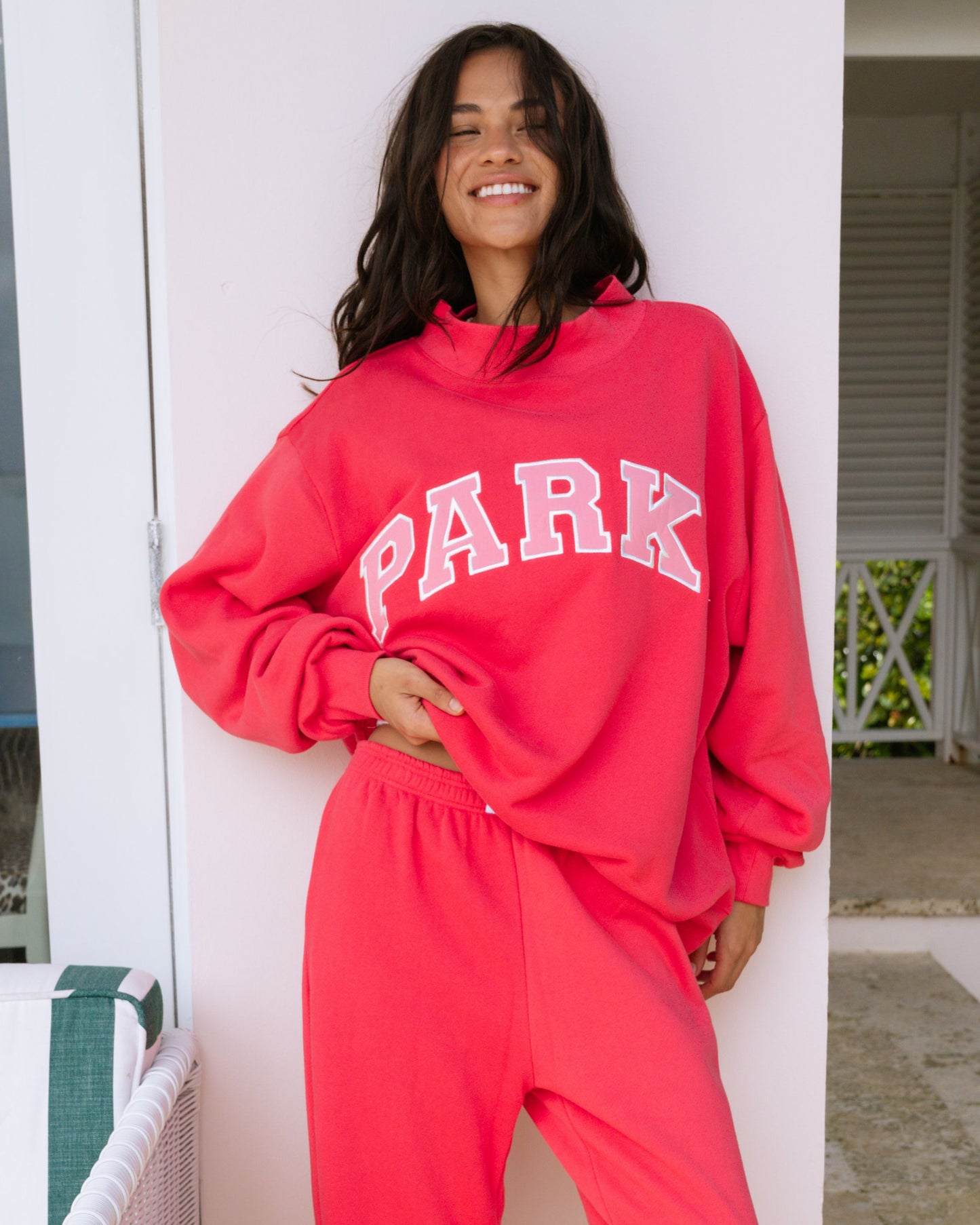 Varsity Mockneck - Flamingo
