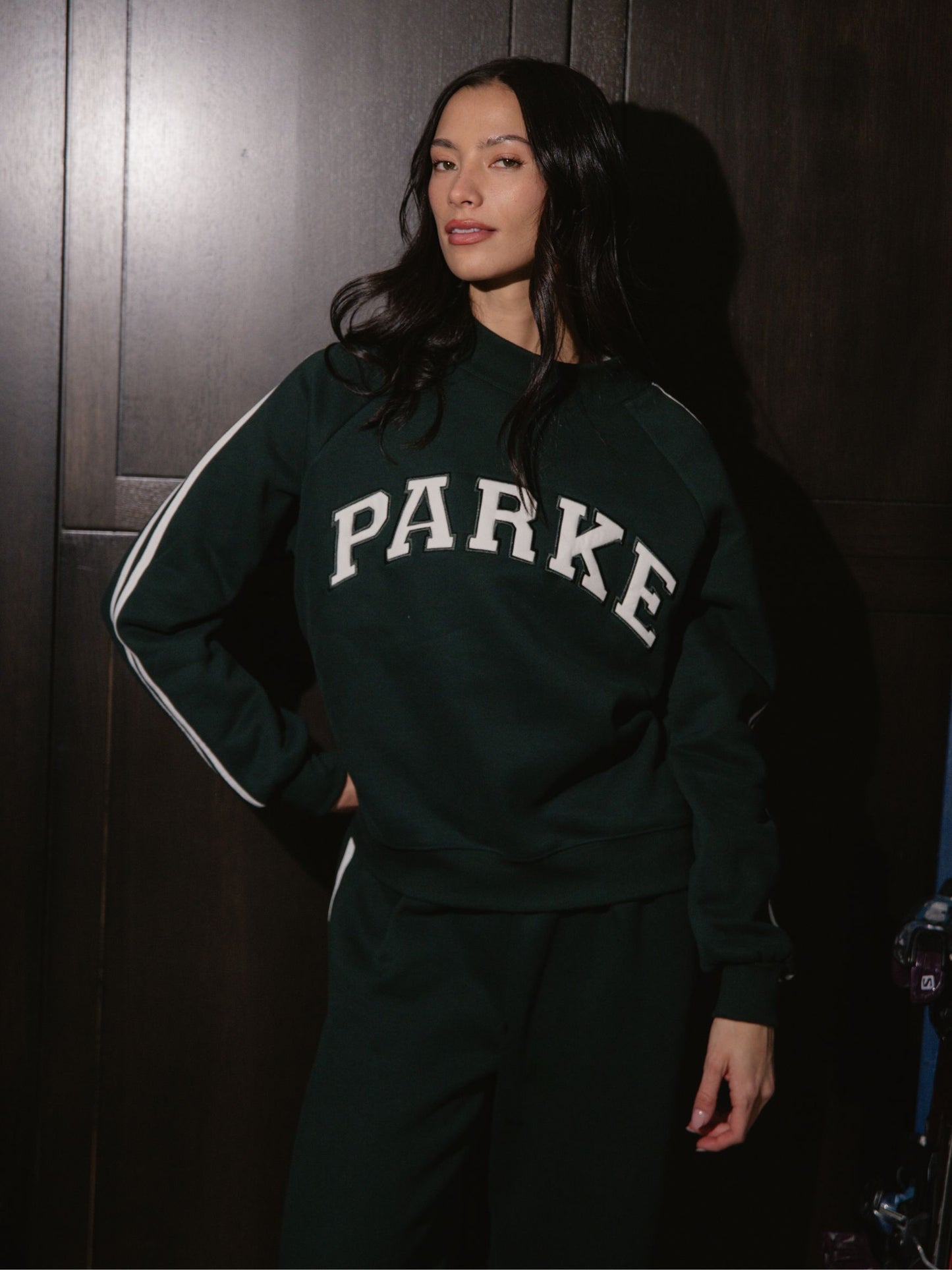 Sport Stripe Mockneck - Forest