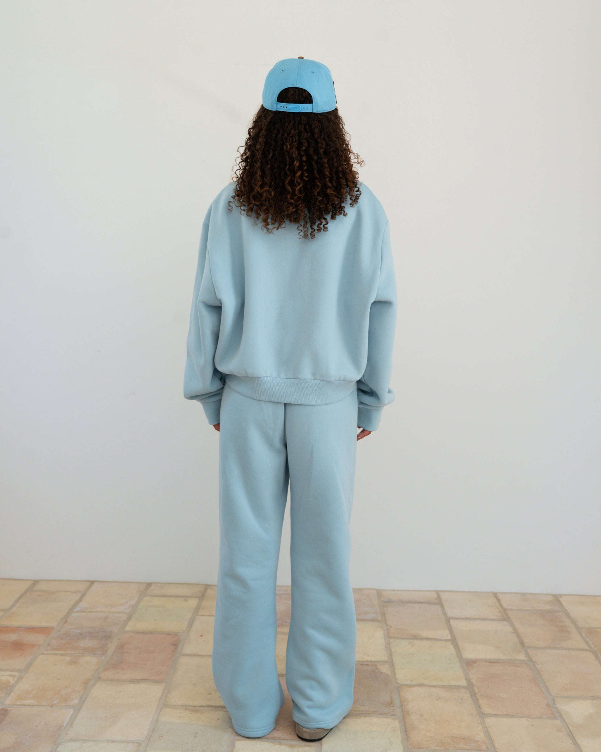 Zip Up Mockneck - Powder Blue